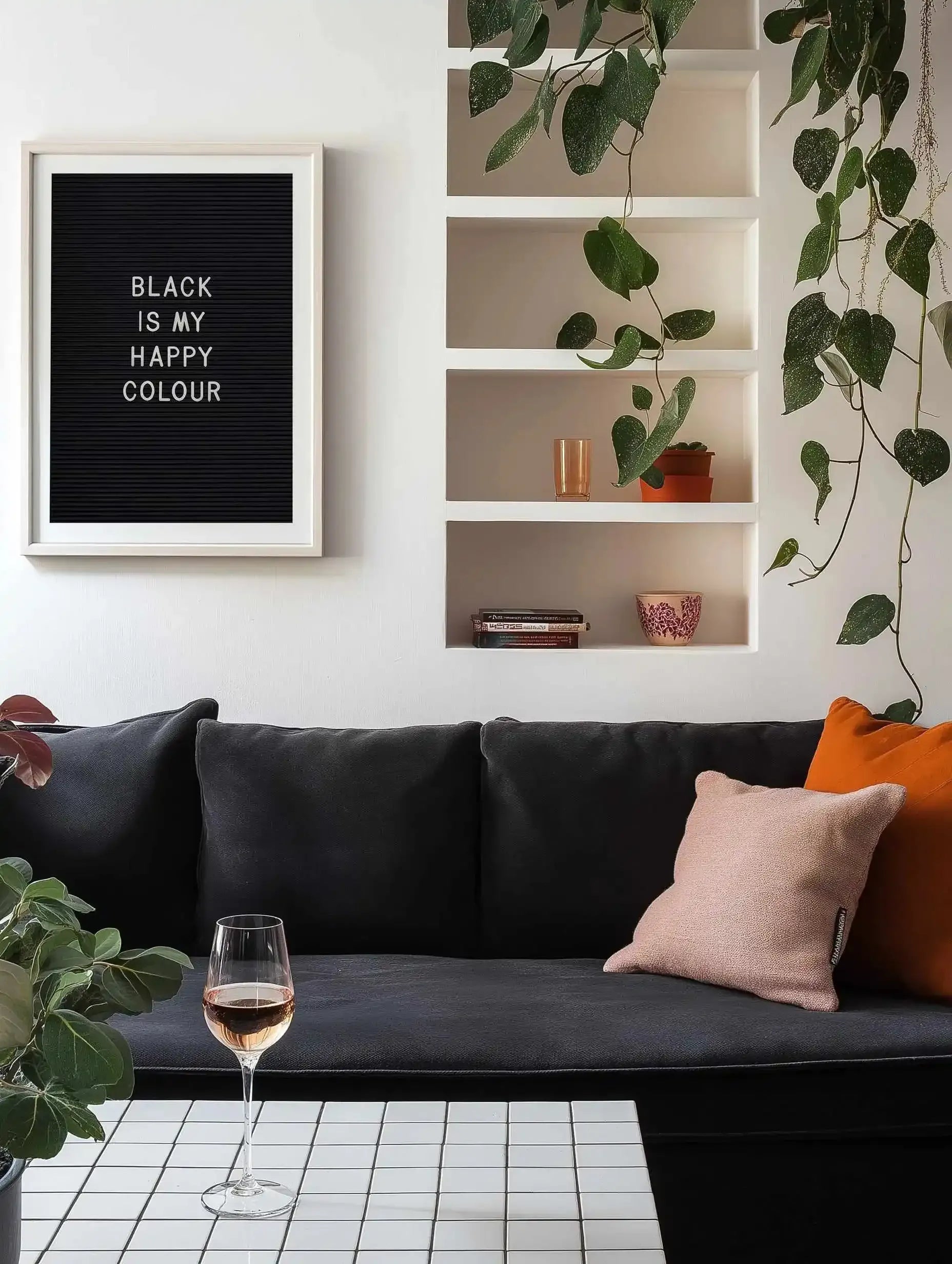 Black Is My Happy Colour Art Print from Olive et Oriel where you can shop wallpaper and artworks online
