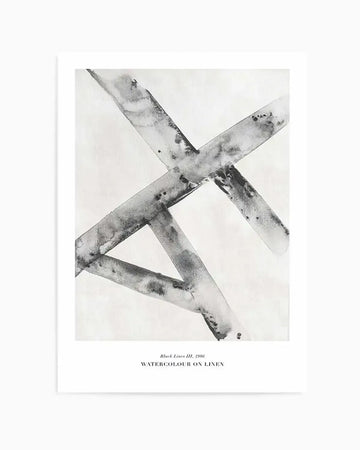 Black Lines III Art Print from Olive et Oriel where you can shop wallpaper and artworks online