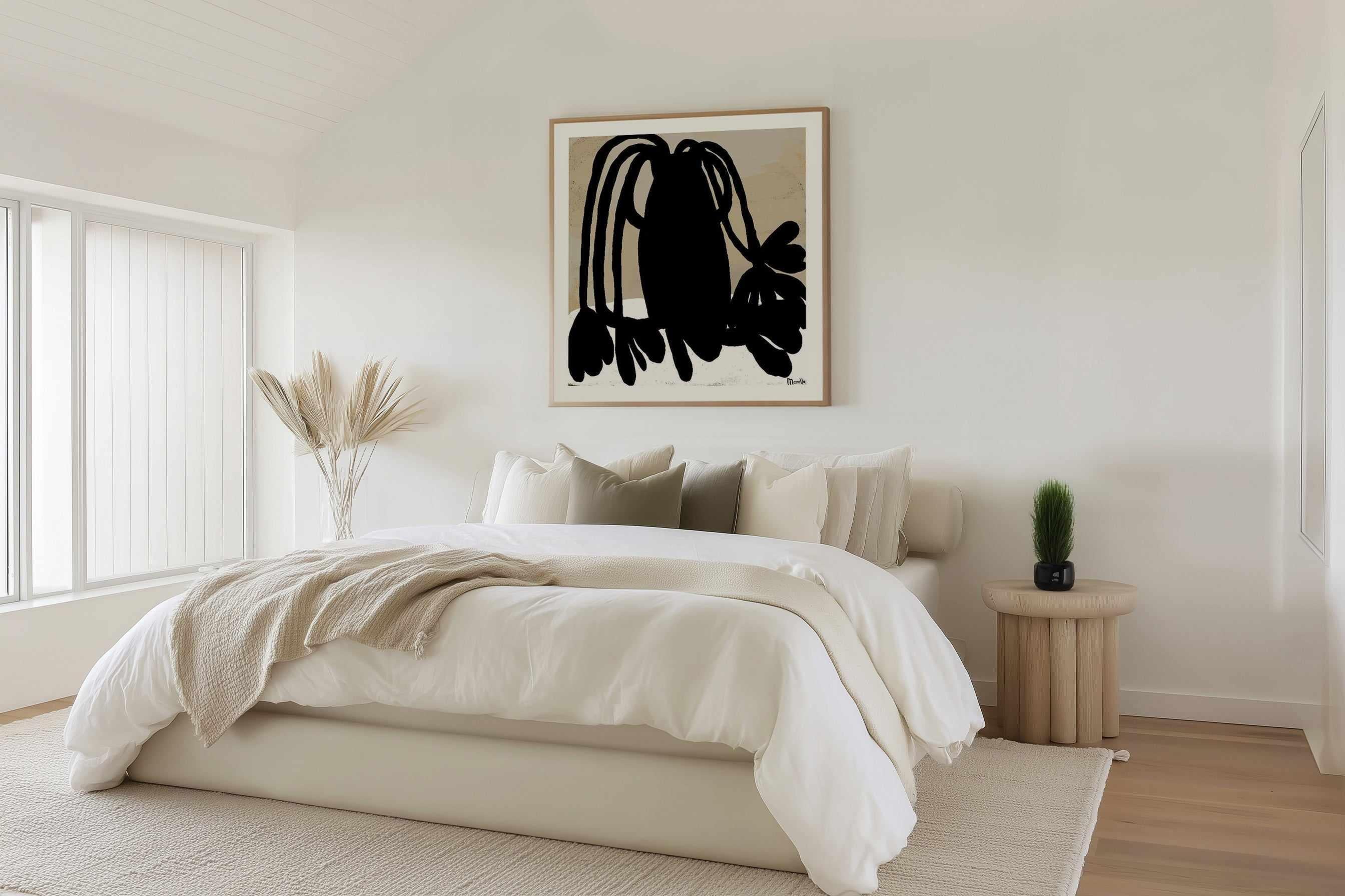 Black Plant by Marco Marella | Art Print from Olive et Oriel where you can shop wallpaper and artworks online