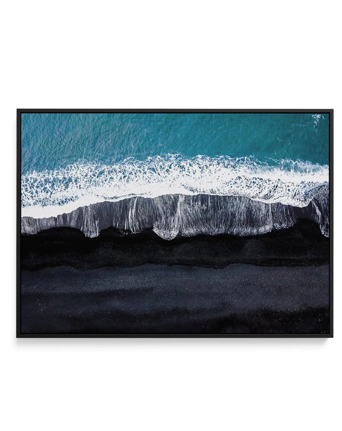 Black Sand Beach | LS | Framed Canvas-CANVAS-You can shop wall art online with Olive et Oriel for everything from abstract art to fun kids wall art. Our beautiful modern art prints and canvas art are available from large canvas prints to wall art paintings and our proudly Australian artwork collection offers only the highest quality framed large wall art and canvas art Australia - You can buy fashion photography prints or Hampton print posters and paintings on canvas from Olive et Oriel and have