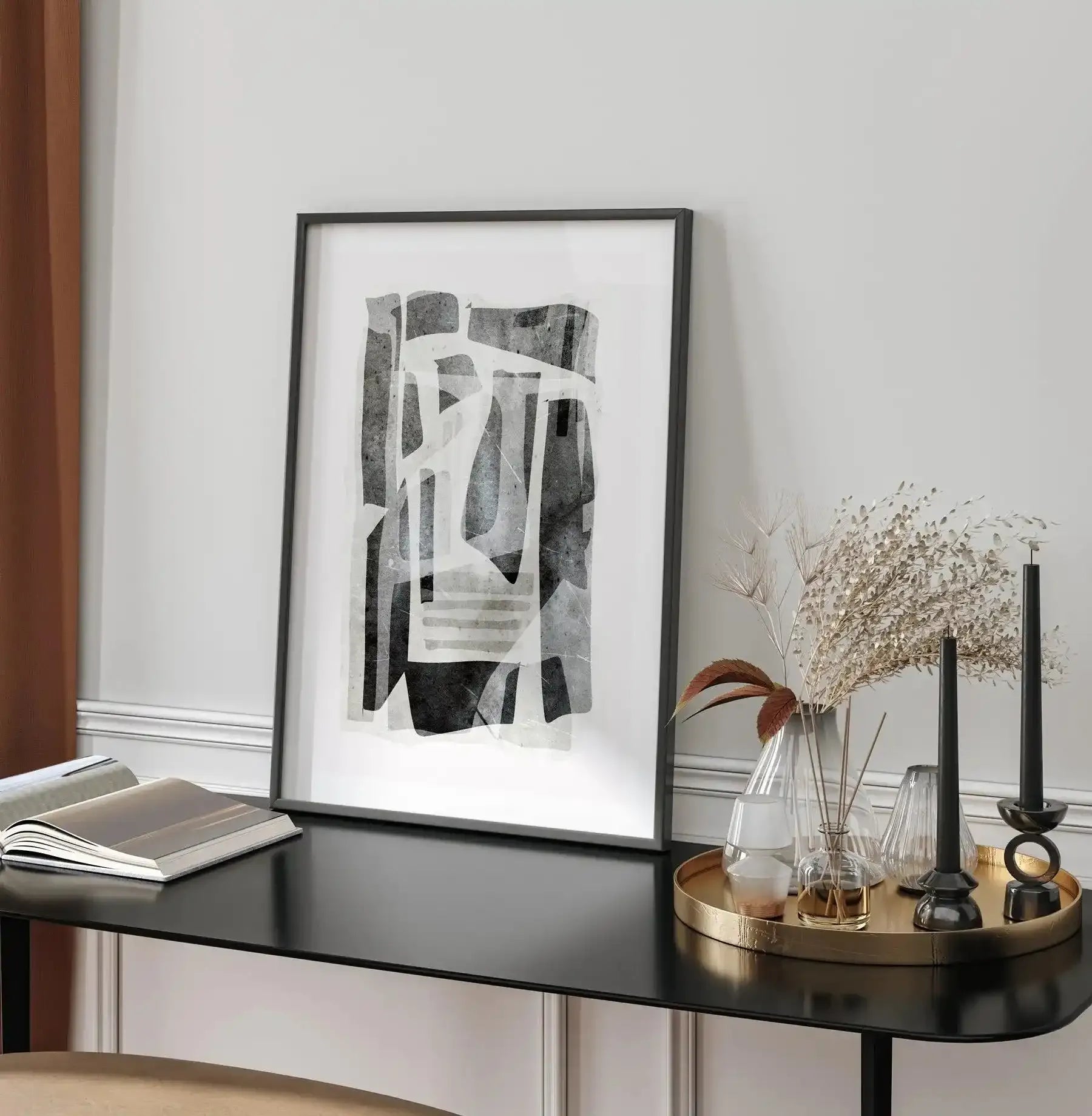 Black Tone Form by Dan Hobday Art Print-PRINT-Olive et Oriel-Dan Hobday-Buy-Australian-Art-Prints-Online-with-Olive-et-Oriel-Your-Artwork-Specialists-Austrailia-Decorate-With-Coastal-Photo-Wall-Art-Prints-From-Our-Beach-House-Artwork-Collection-Fine-Poster-and-Framed-Artwork