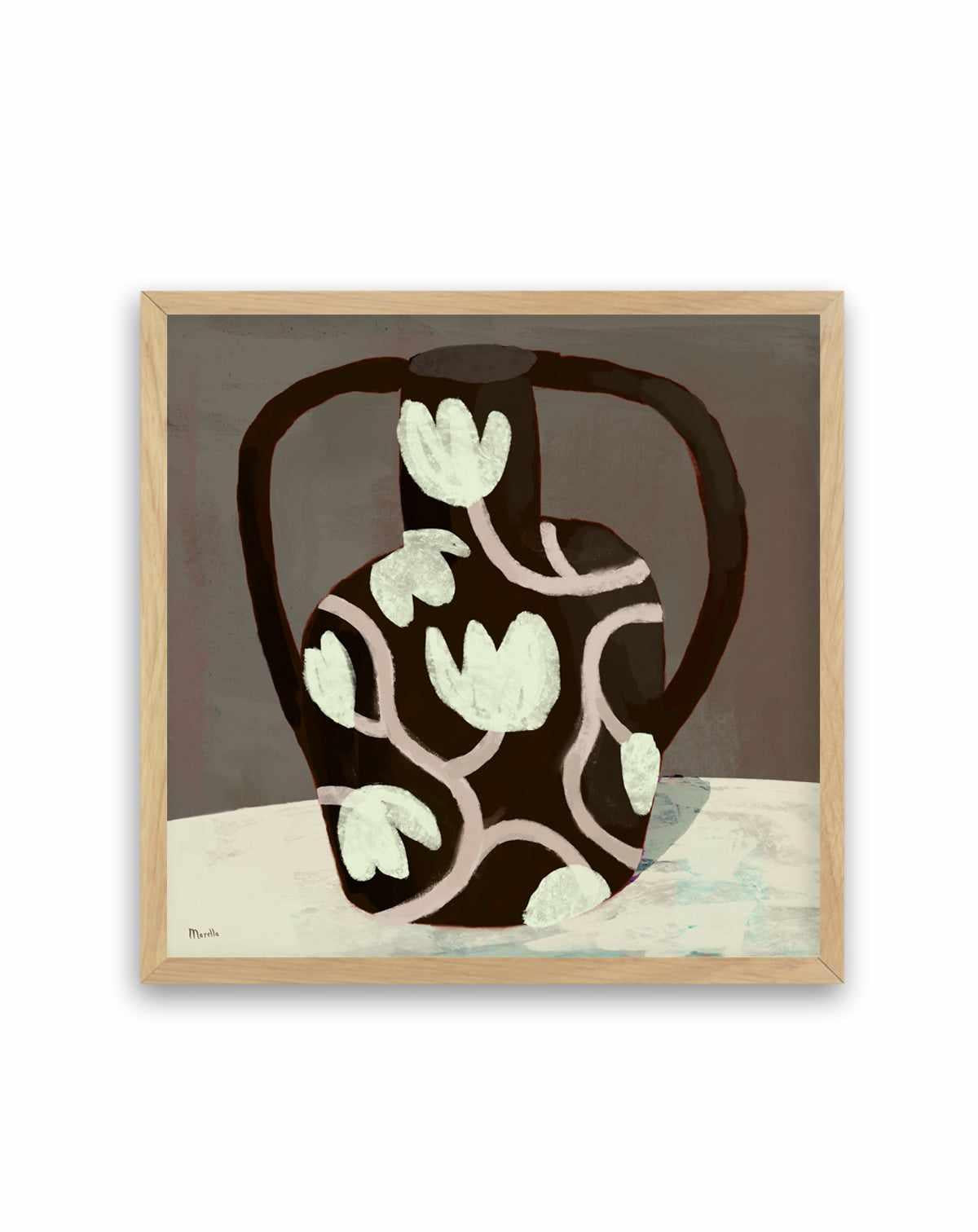 Black Vase Square by Marco Marella | Art Print from Olive et Oriel where you can shop wallpaper and artworks online