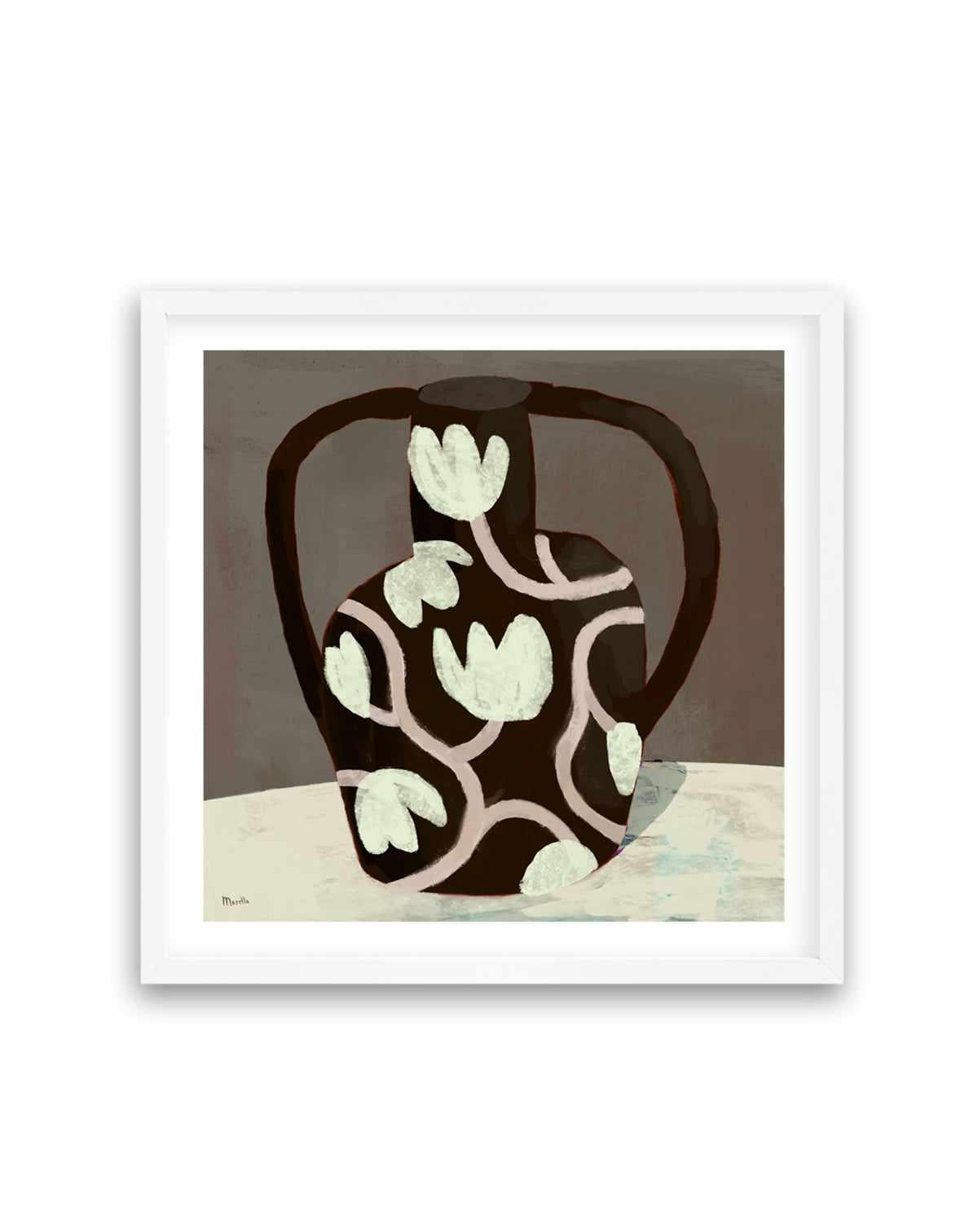 Black Vase Square by Marco Marella | Art Print from Olive et Oriel where you can shop wallpaper and artworks online