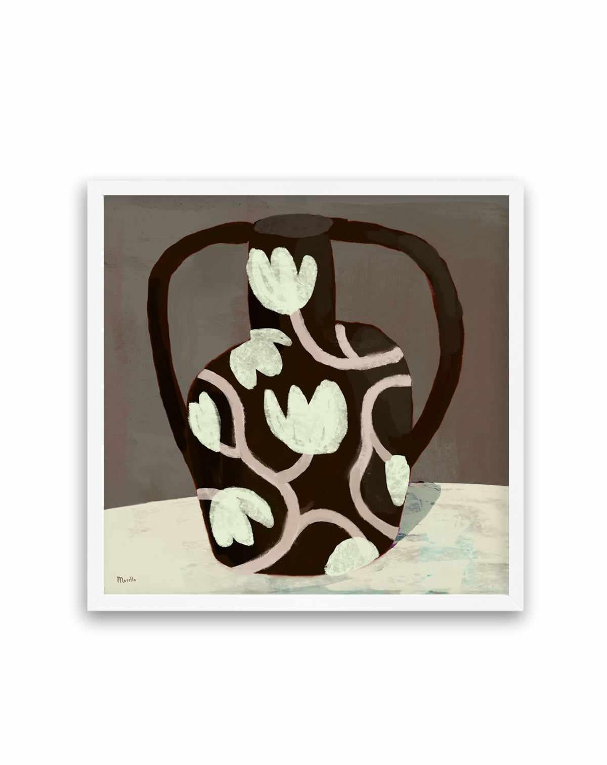 Black Vase Square by Marco Marella | Art Print from Olive et Oriel where you can shop wallpaper and artworks online