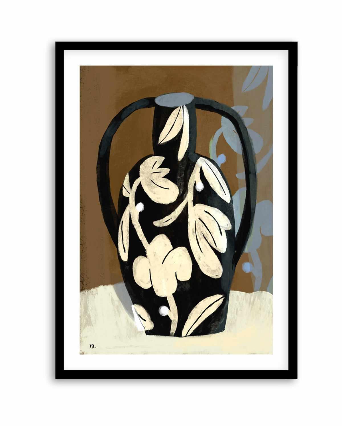 Black Vase by Marco Marella | Art Print from Olive et Oriel where you can shop wallpaper and artworks online