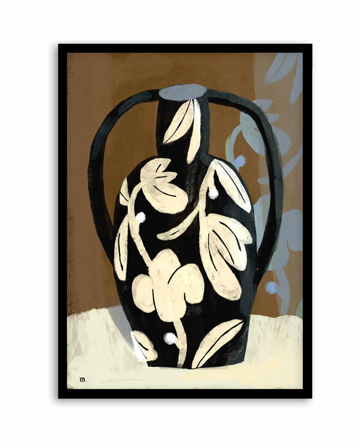 Black Vase by Marco Marella | Art Print from Olive et Oriel where you can shop wallpaper and artworks online