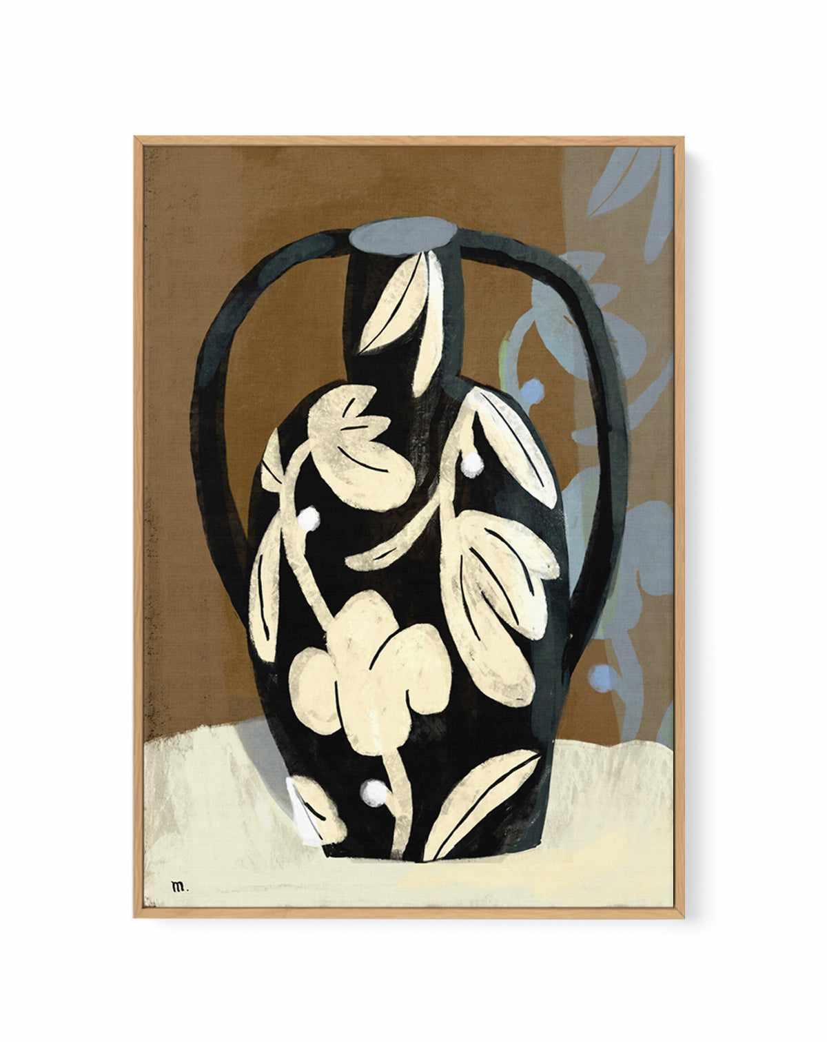 Black Vase by Marco Marella | Framed Canvas Art Print from Olive et Oriel where you can shop wallpaper and artworks online