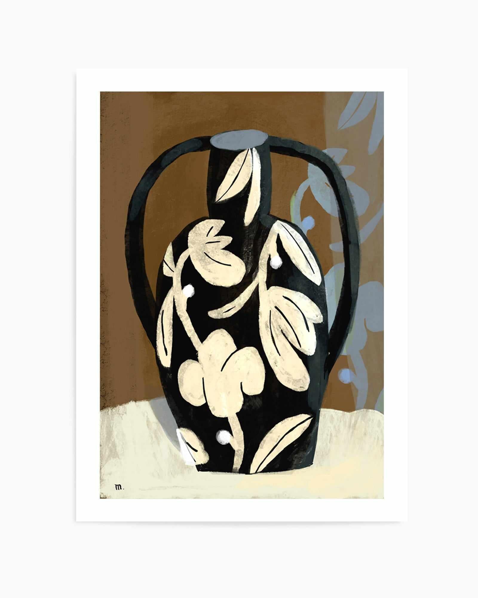 Black Vase by Marco Marella | Art Print from Olive et Oriel where you can shop wallpaper and artworks online