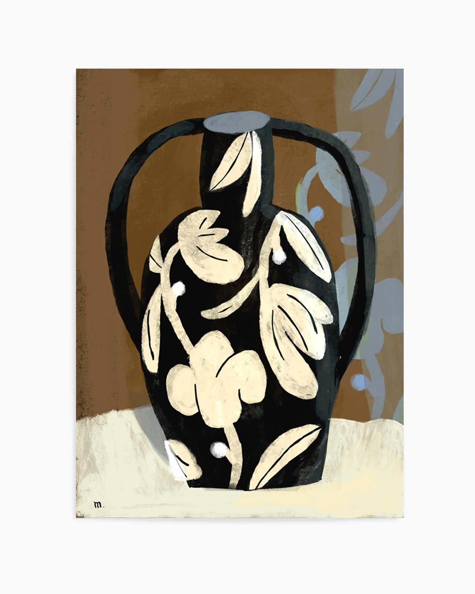 Black Vase by Marco Marella | Art Print from Olive et Oriel where you can shop wallpaper and artworks online