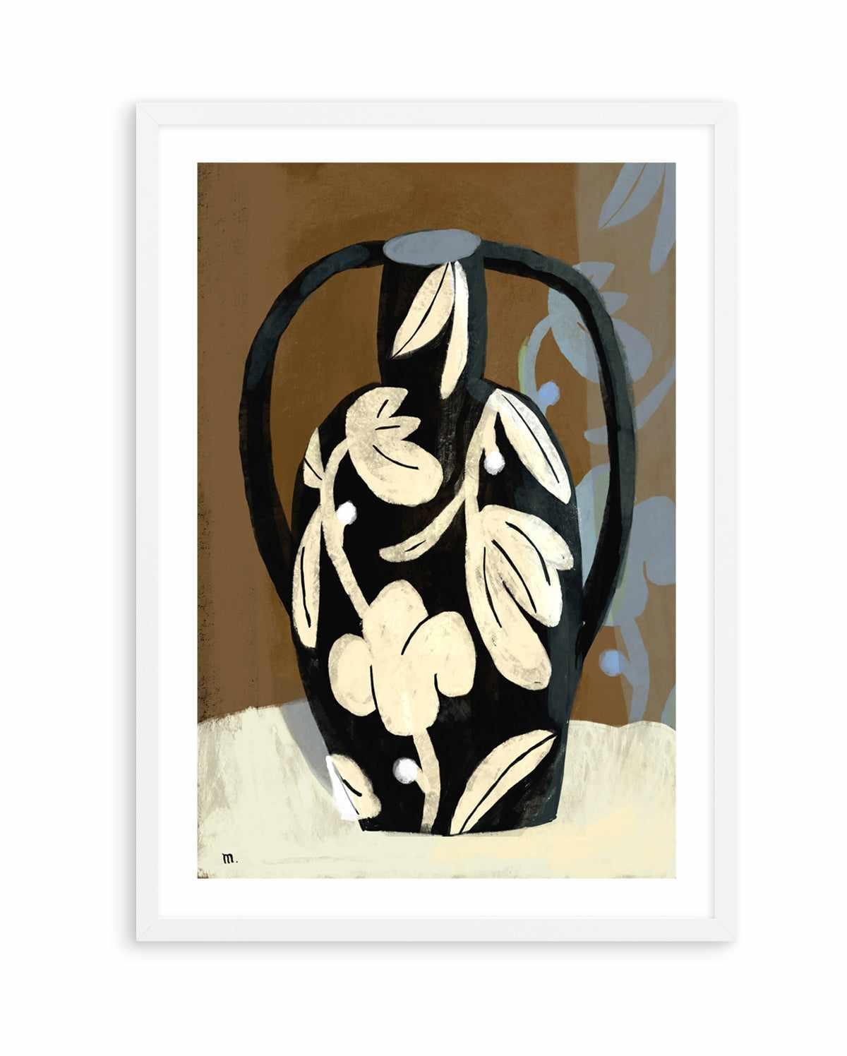 Black Vase by Marco Marella | Art Print from Olive et Oriel where you can shop wallpaper and artworks online