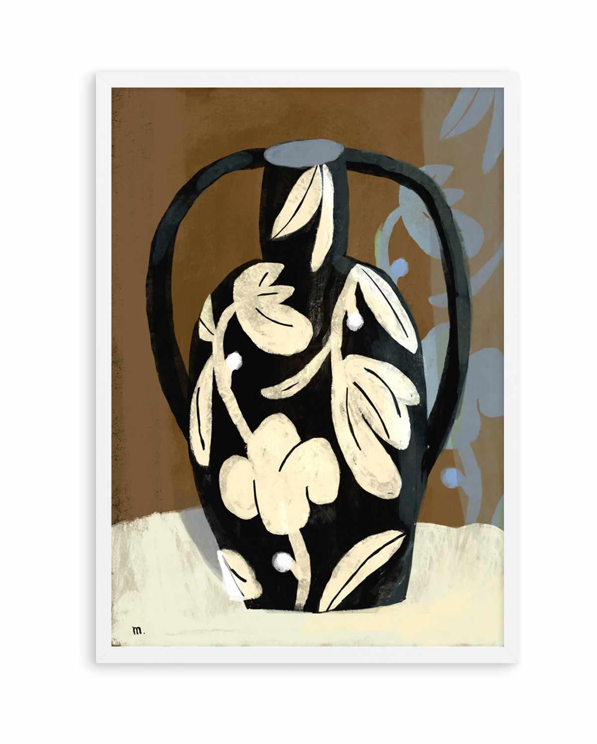 Black Vase by Marco Marella | Art Print from Olive et Oriel where you can shop wallpaper and artworks online