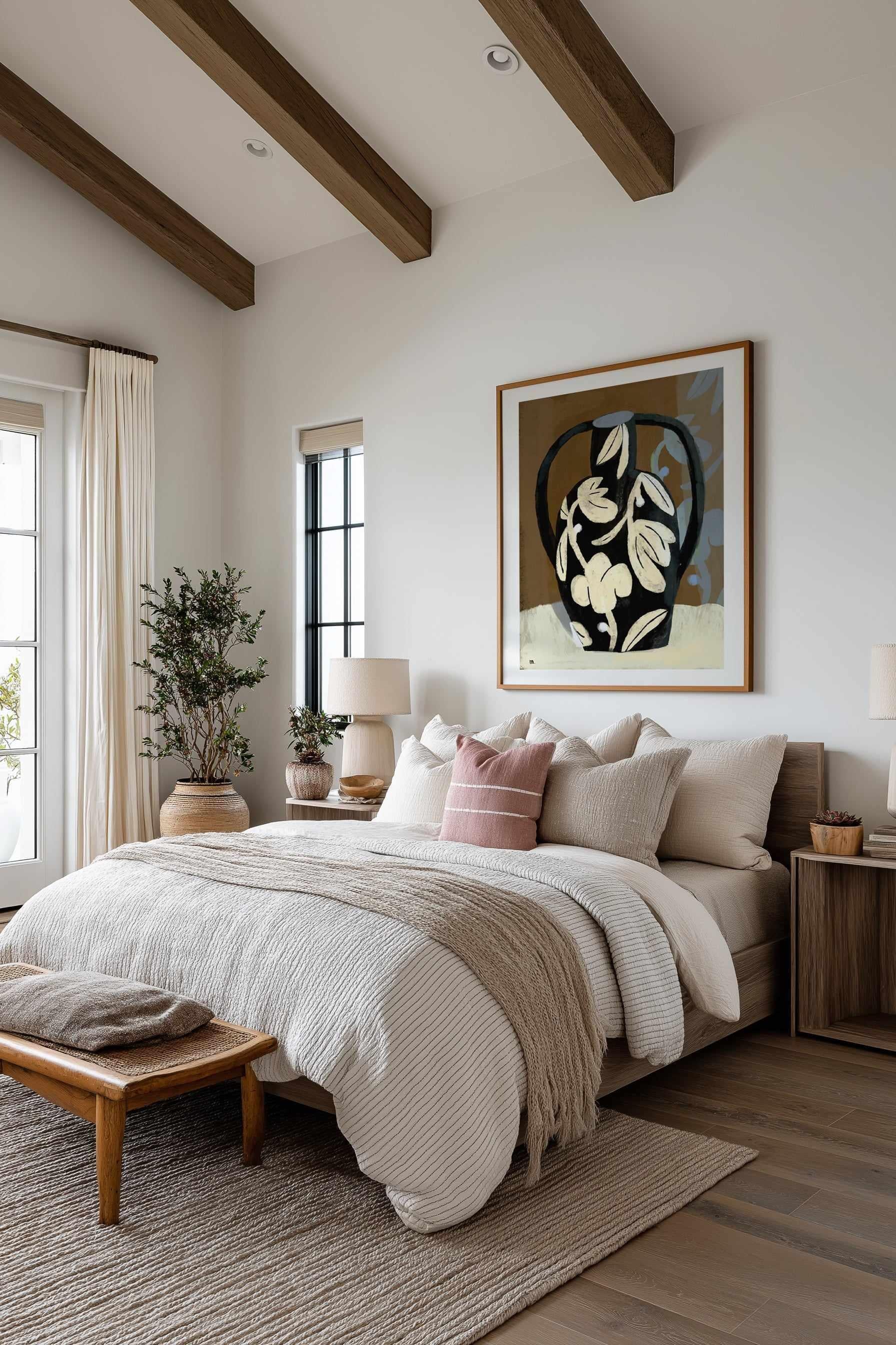 Black Vase by Marco Marella | Art Print from Olive et Oriel where you can shop wallpaper and artworks online