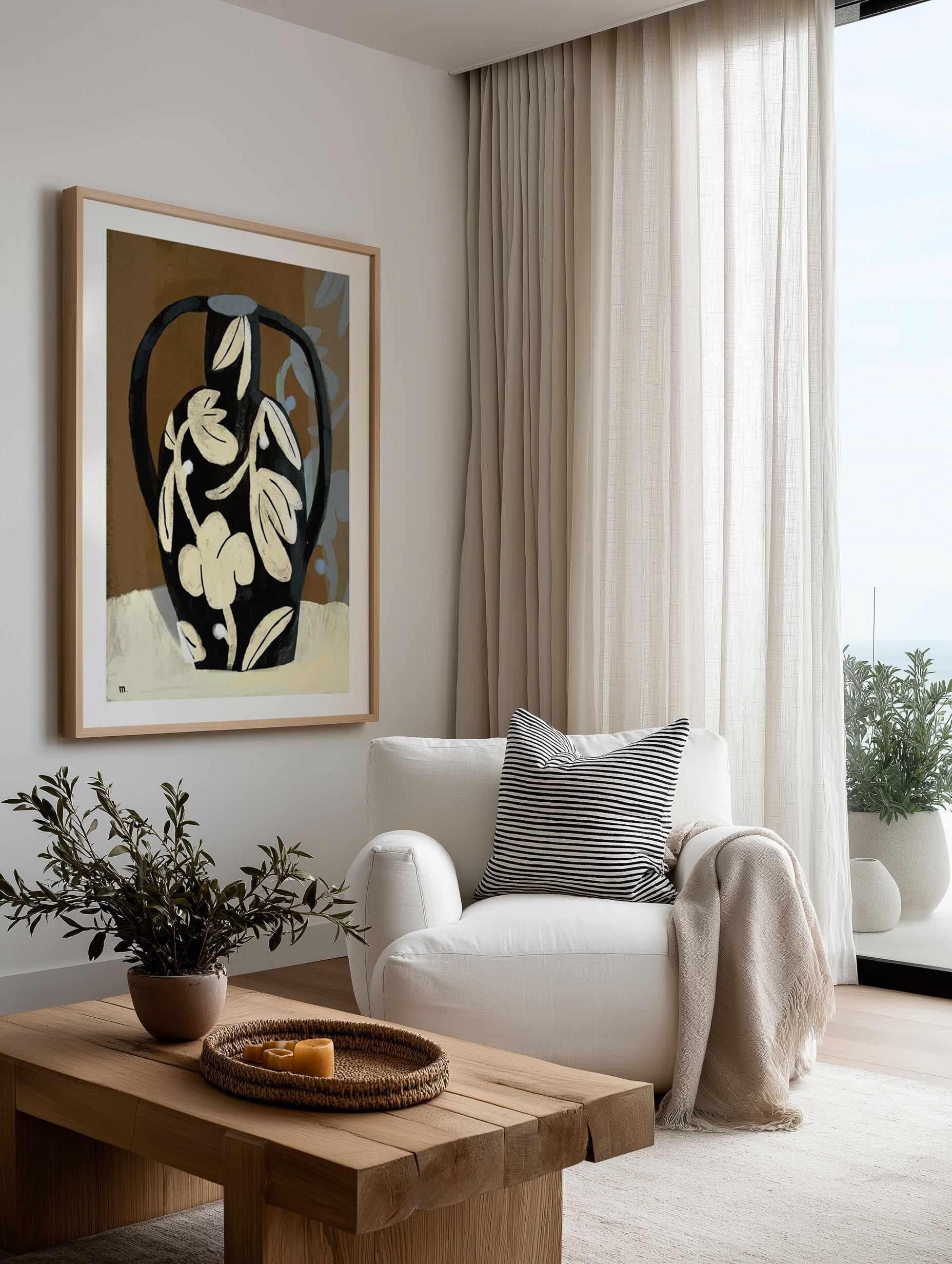 Black Vase by Marco Marella | Art Print from Olive et Oriel where you can shop wallpaper and artworks online