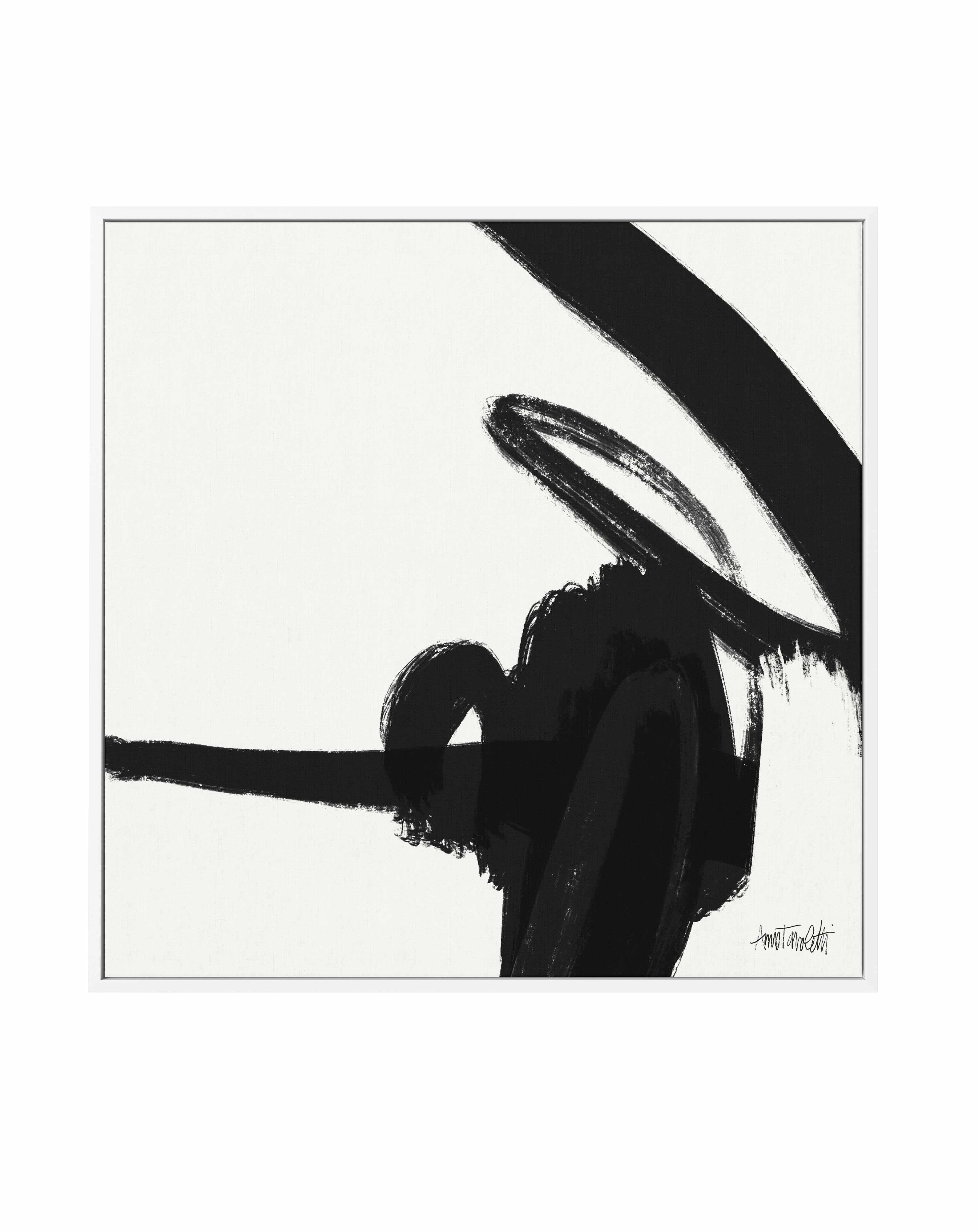 Black and White Abstract II | Framed Canvas Art Print from Olive et Oriel where you can shop wallpaper and artworks online