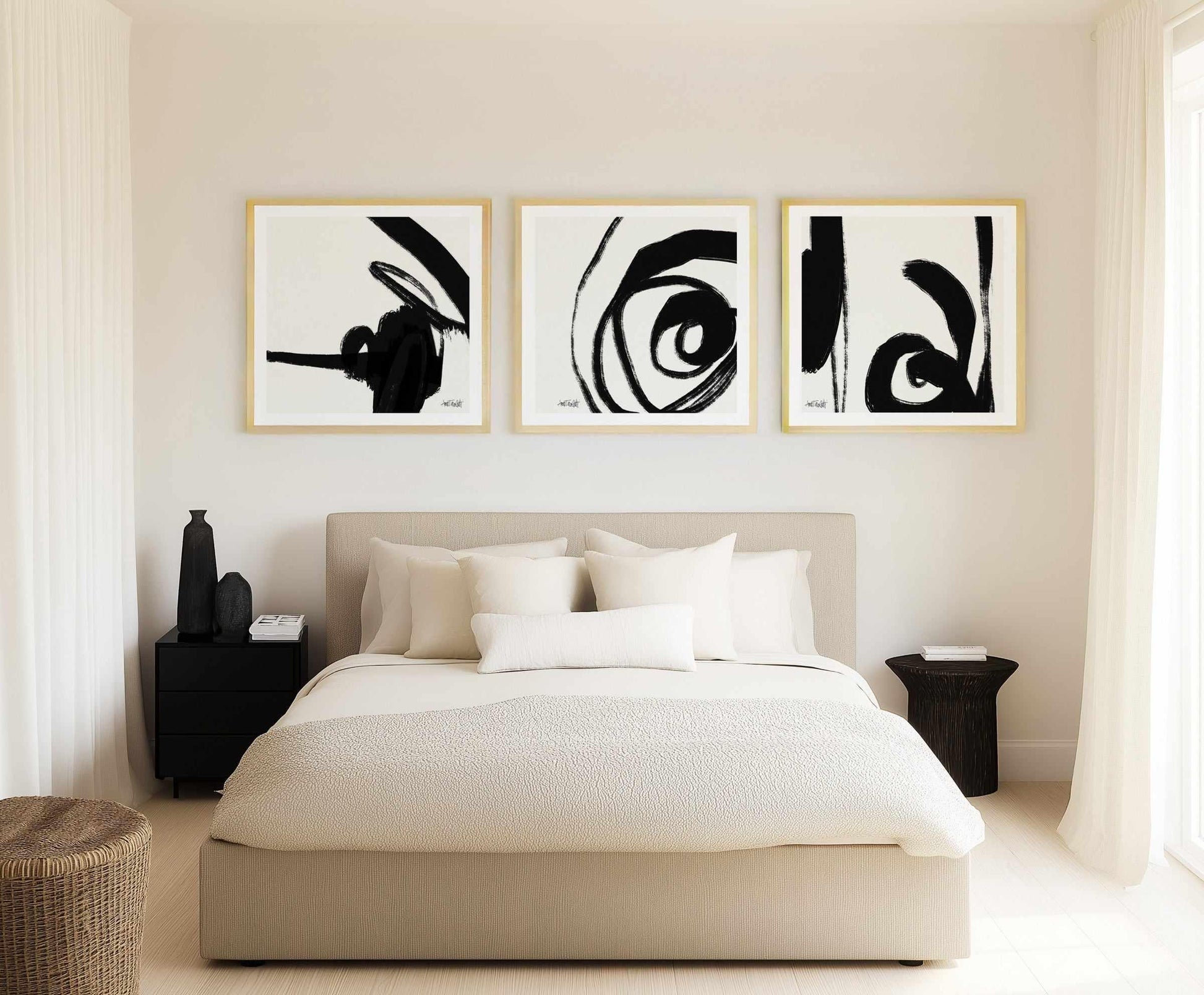 Black and White Abstract II | Art Print from Olive et Oriel where you can shop wallpaper and artworks online