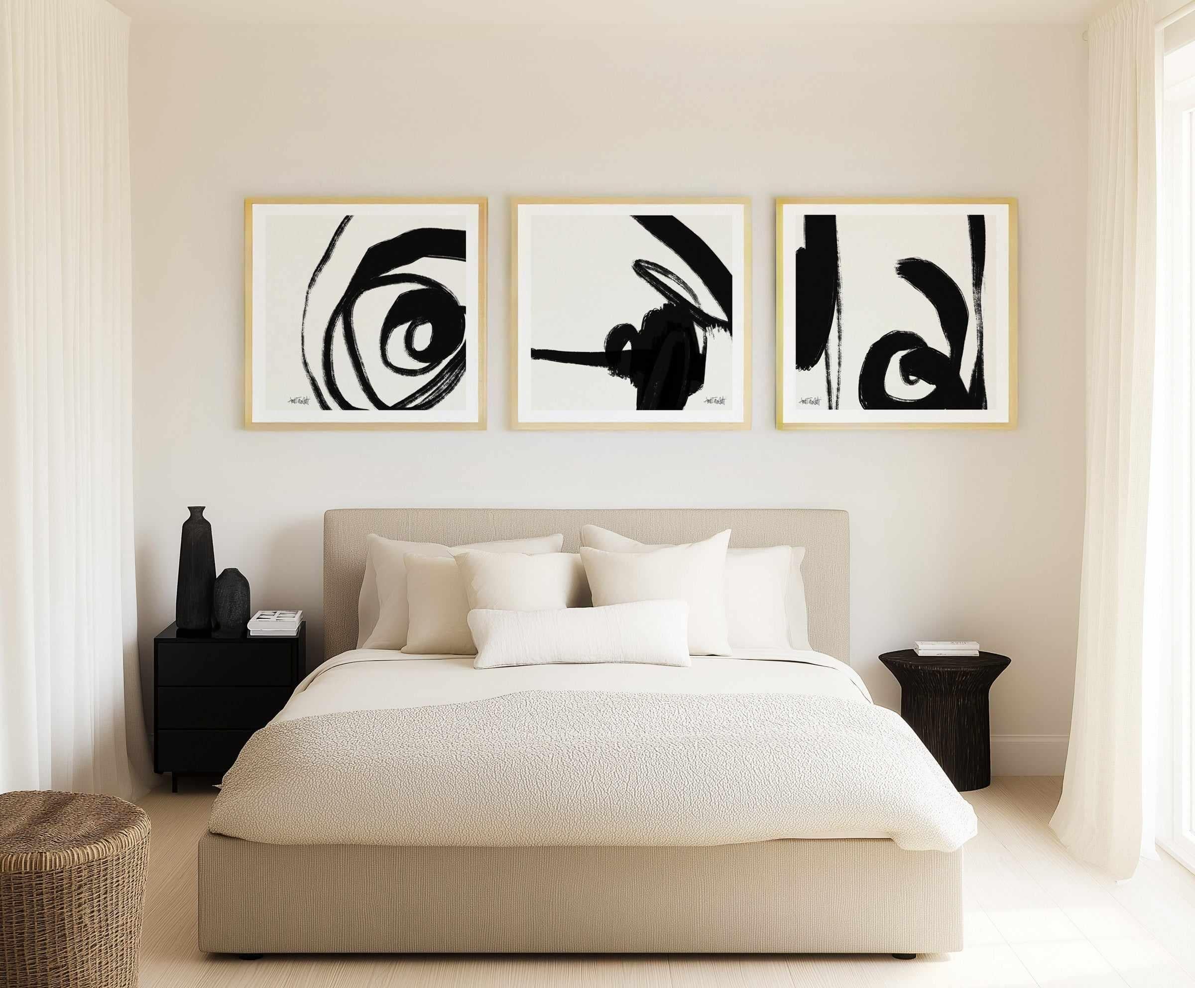 Black and White Abstract III | Art Print from Olive et Oriel where you can shop wallpaper and artworks online