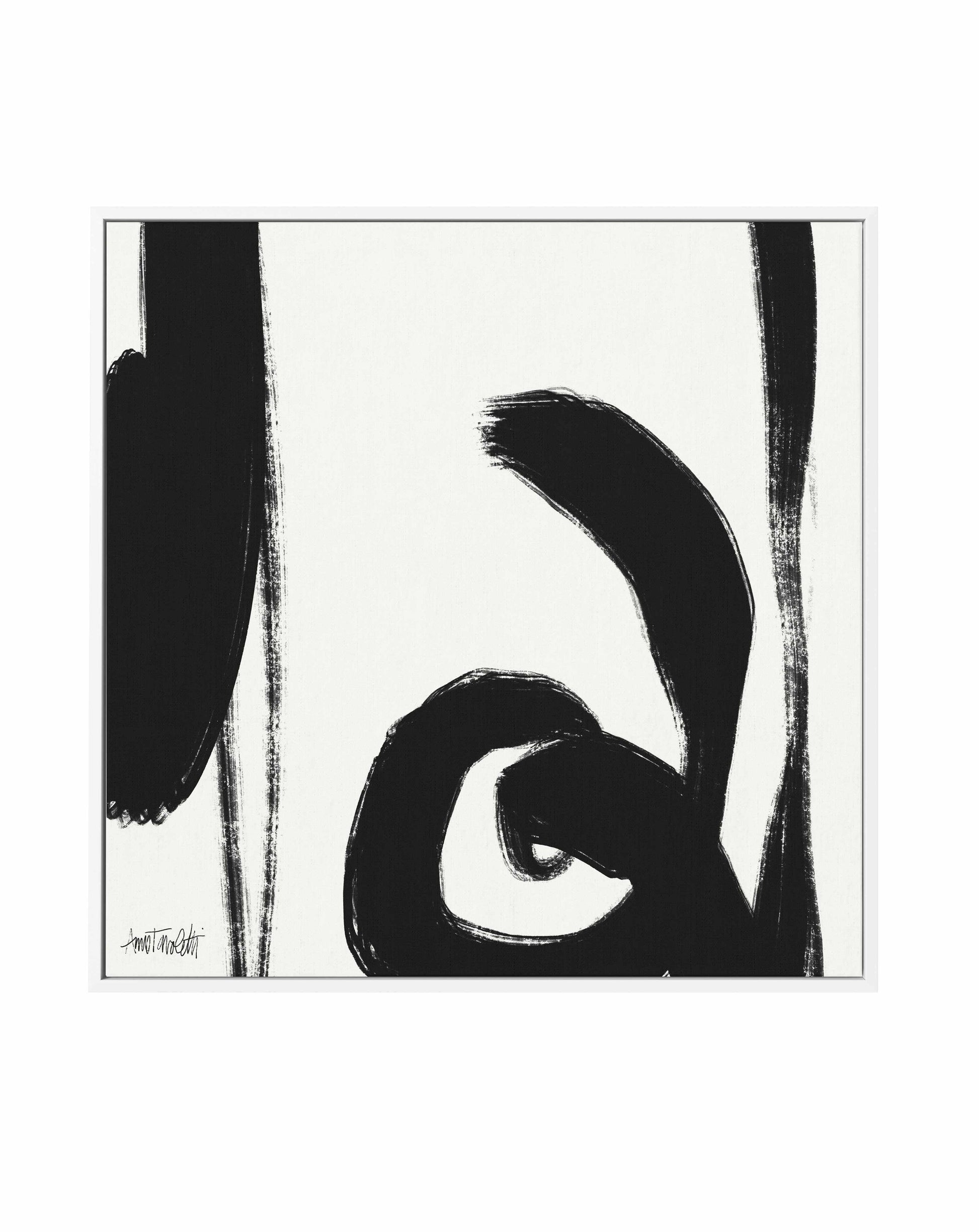 Black and White Abstract IV | Framed Canvas Art Print from Olive et Oriel where you can shop wallpaper and artworks online
