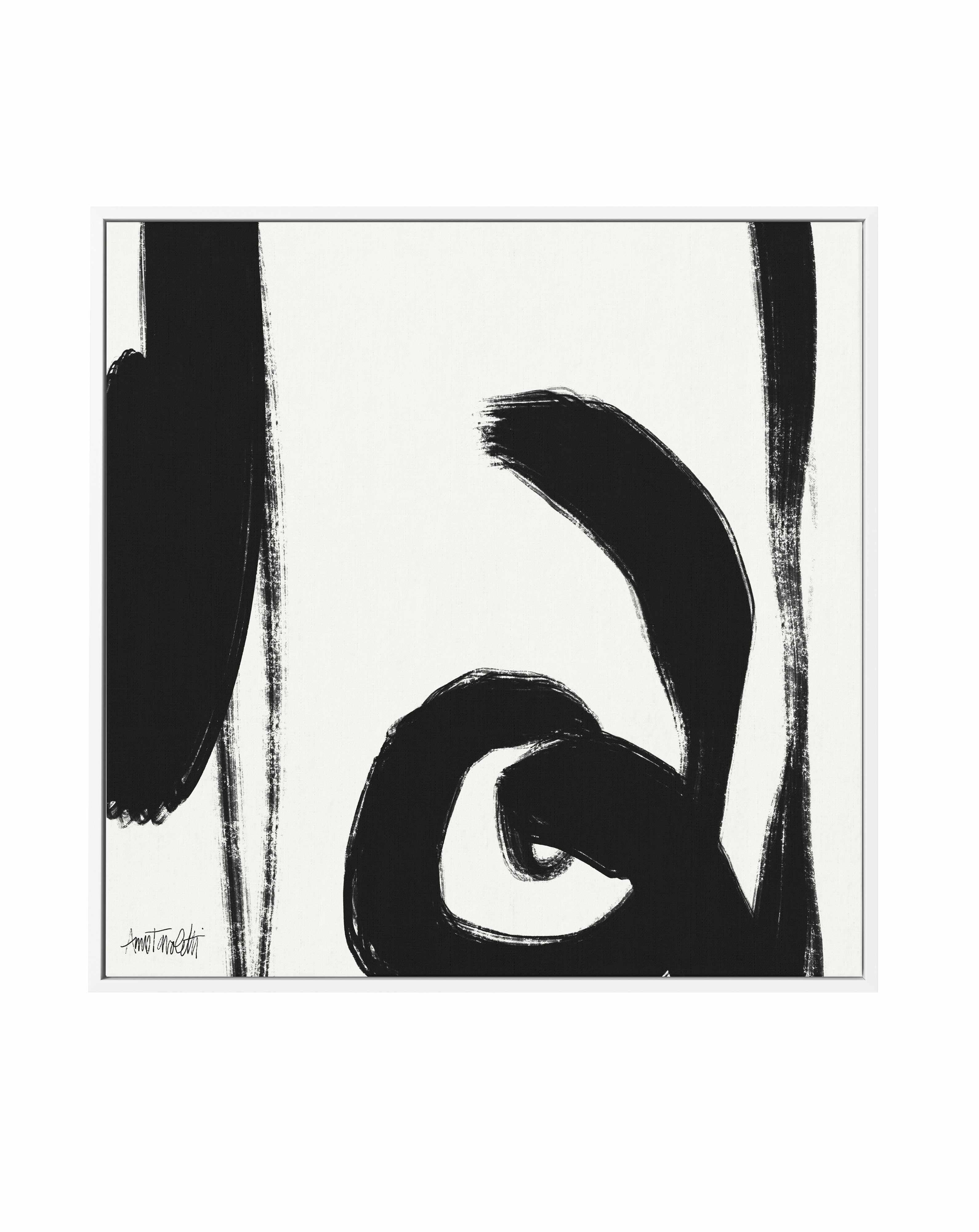 Black and White Abstract IV | Framed Canvas Art Print from Olive et Oriel where you can shop wallpaper and artworks online