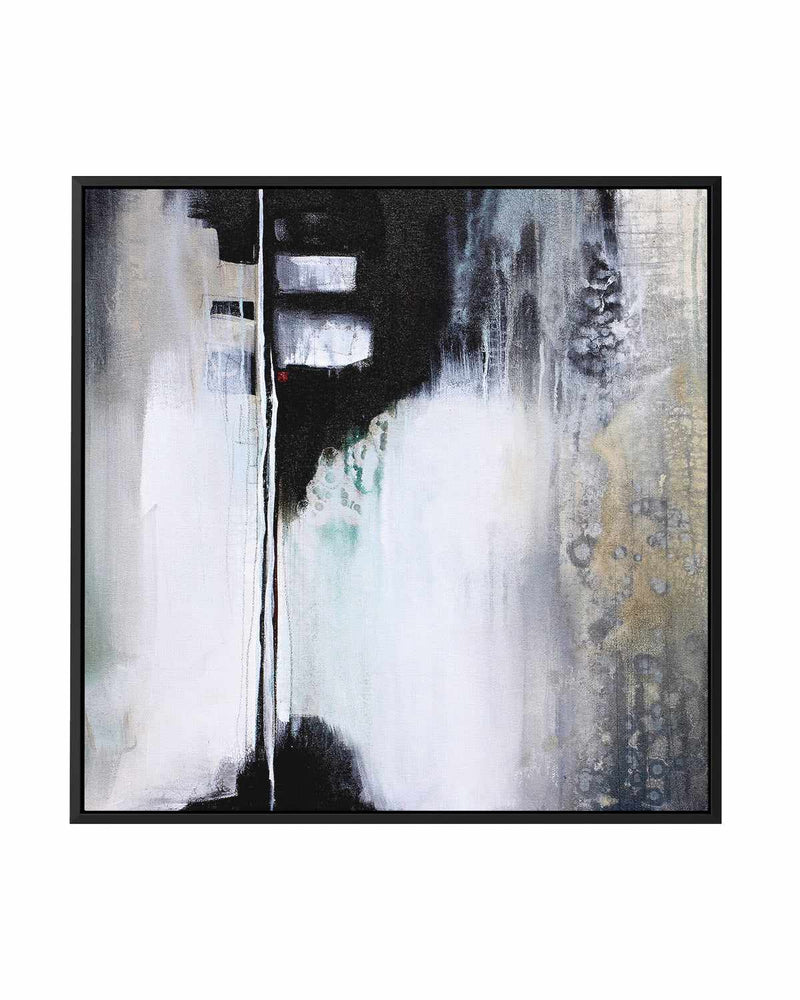 Black and White Drama by Karen Hale | Framed Canvas Art Print