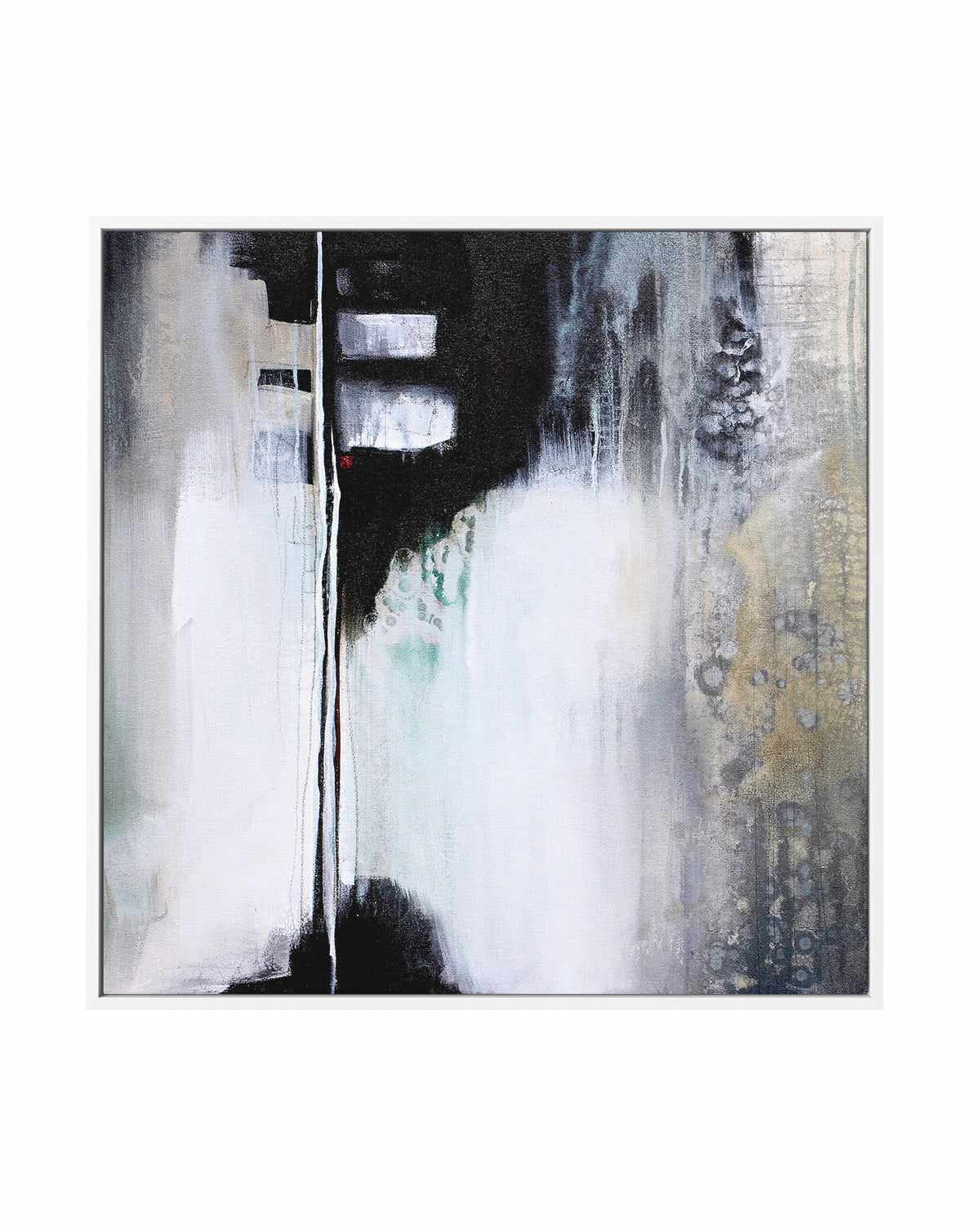 Black and White Drama by Karen Hale | Framed Canvas Art Print