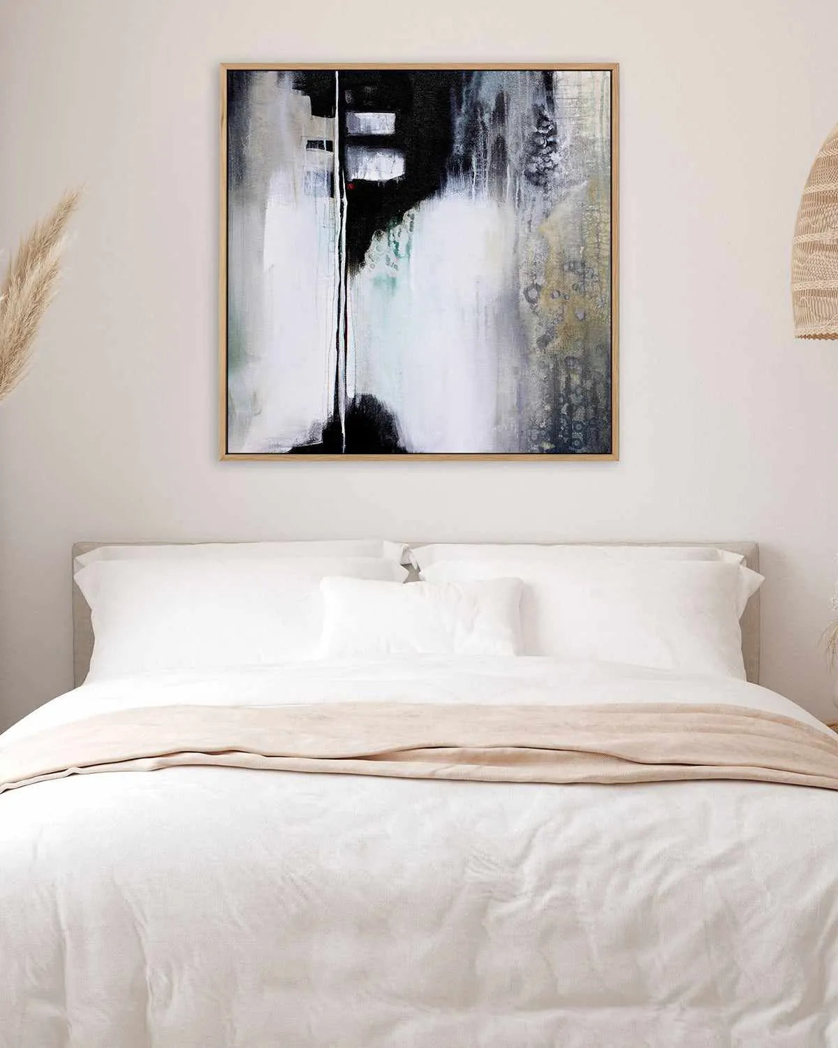 Black and White Drama by Karen Hale | Framed Canvas Art Print from Olive et Oriel where you can shop wallpaper and artworks online