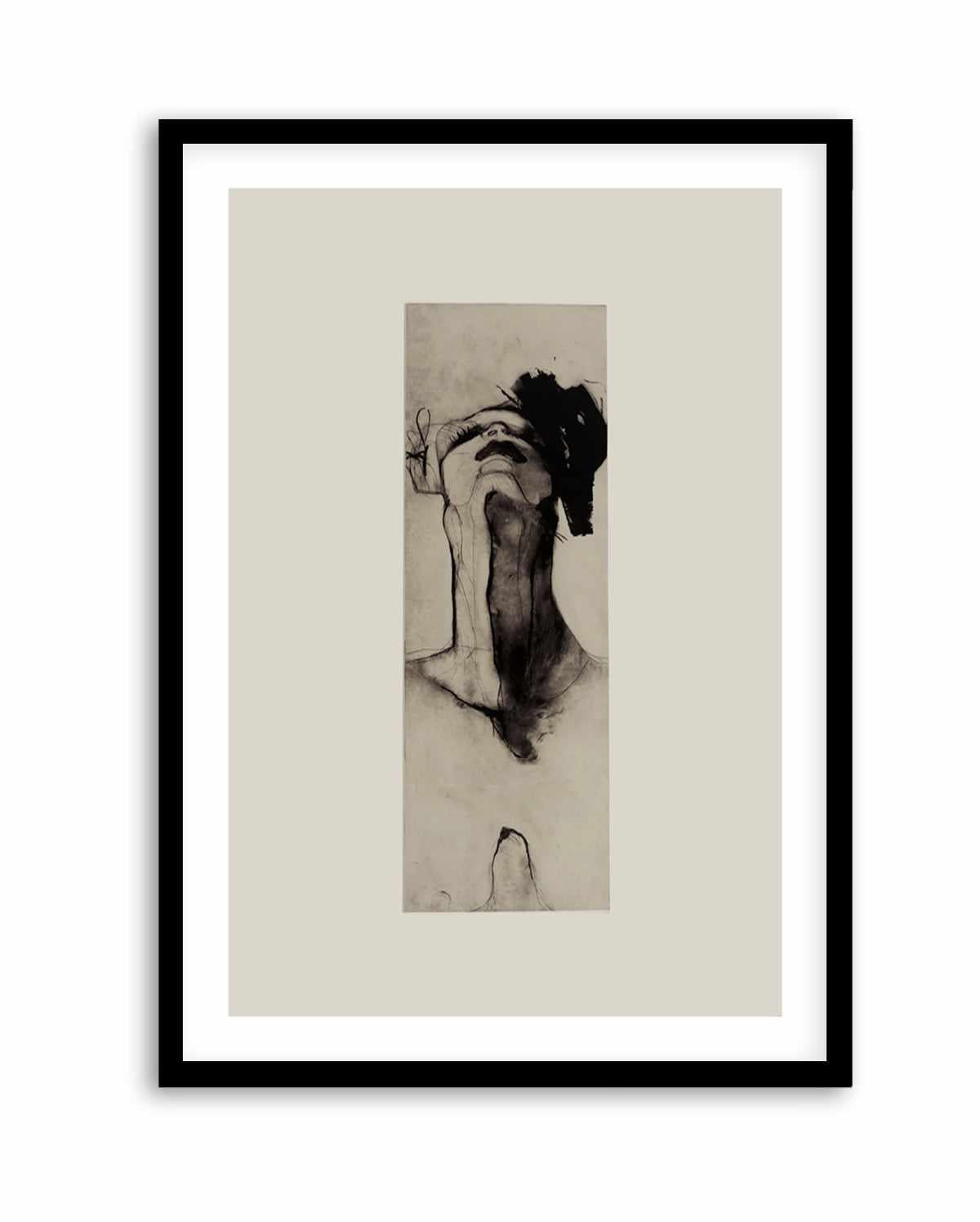 Black and White Expressionist of a Figure by Doris Schmitz | Art Print from Olive et Oriel where you can shop wallpaper and artworks online