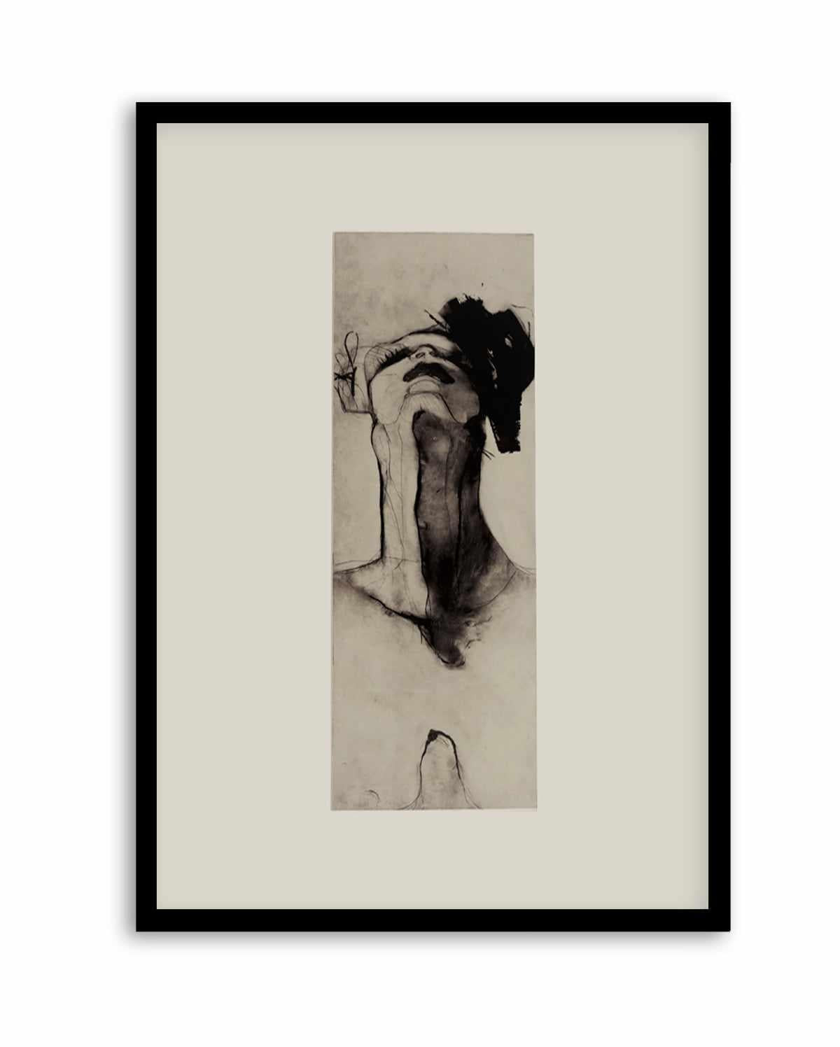 Black and White Expressionist of a Figure by Doris Schmitz | Art Print from Olive et Oriel where you can shop wallpaper and artworks online