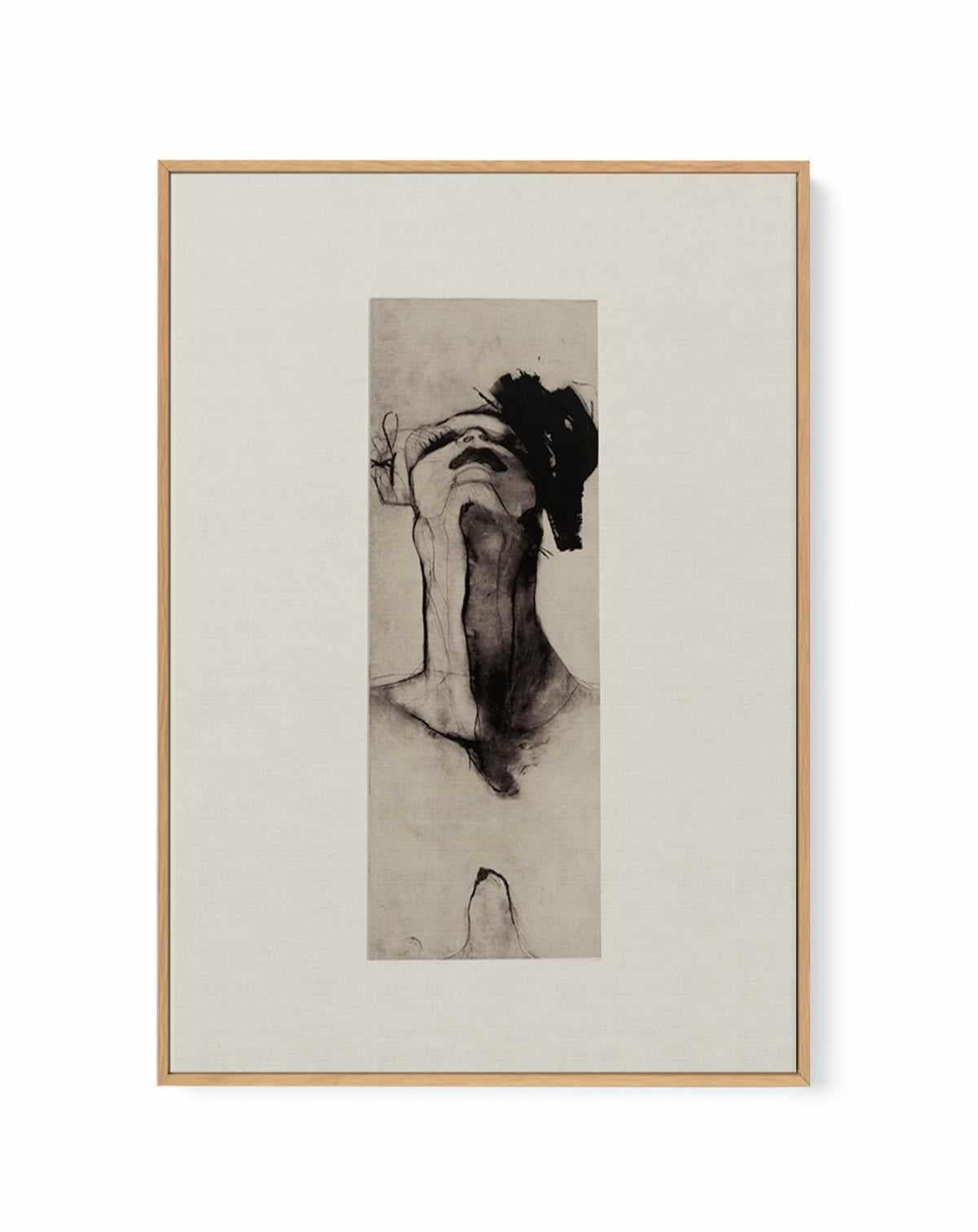 Black and White Expressionist of a Figure by Doris Schmitz | Framed Canvas Art Print from Olive et Oriel where you can shop wallpaper and artworks online