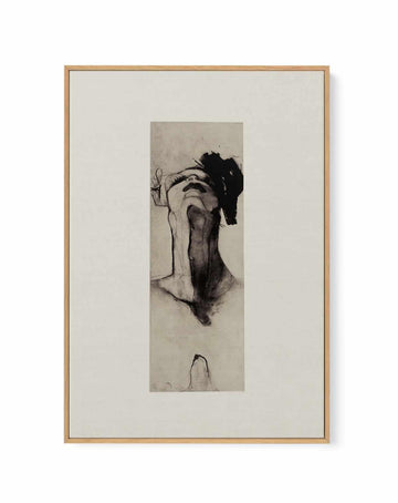 Black and White Expressionist of a Figure by Doris Schmitz | Framed Canvas Art Print from Olive et Oriel where you can shop wallpaper and artworks online