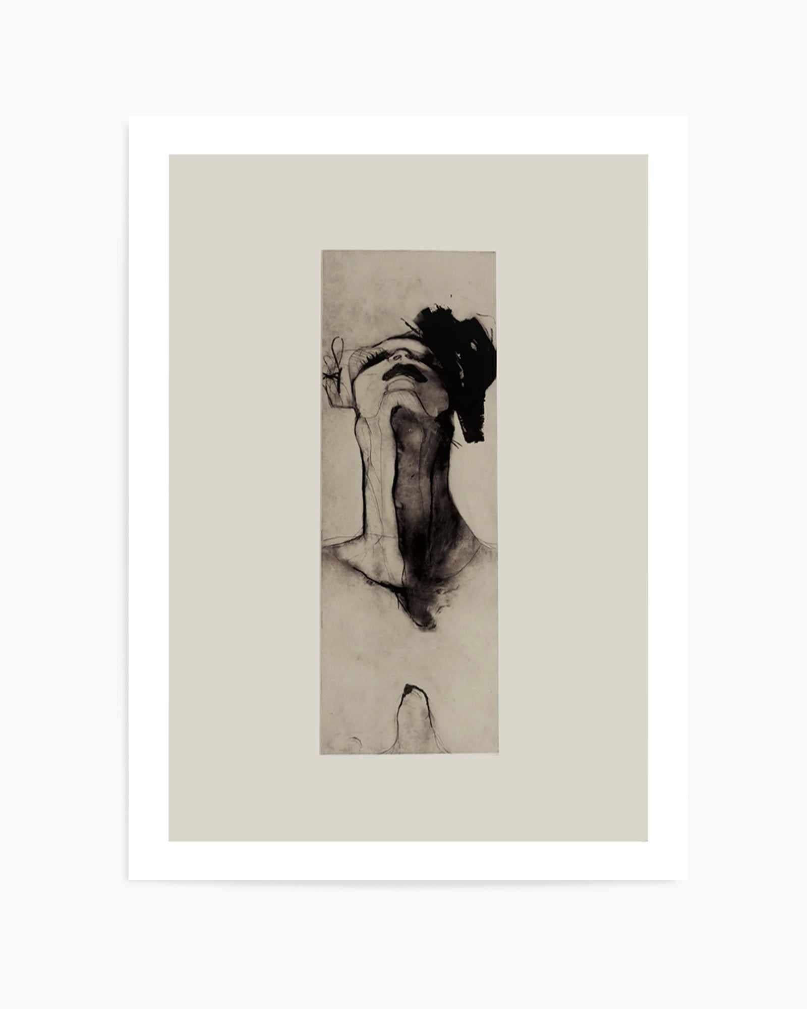 Black and White Expressionist of a Figure by Doris Schmitz | Art Print from Olive et Oriel where you can shop wallpaper and artworks online