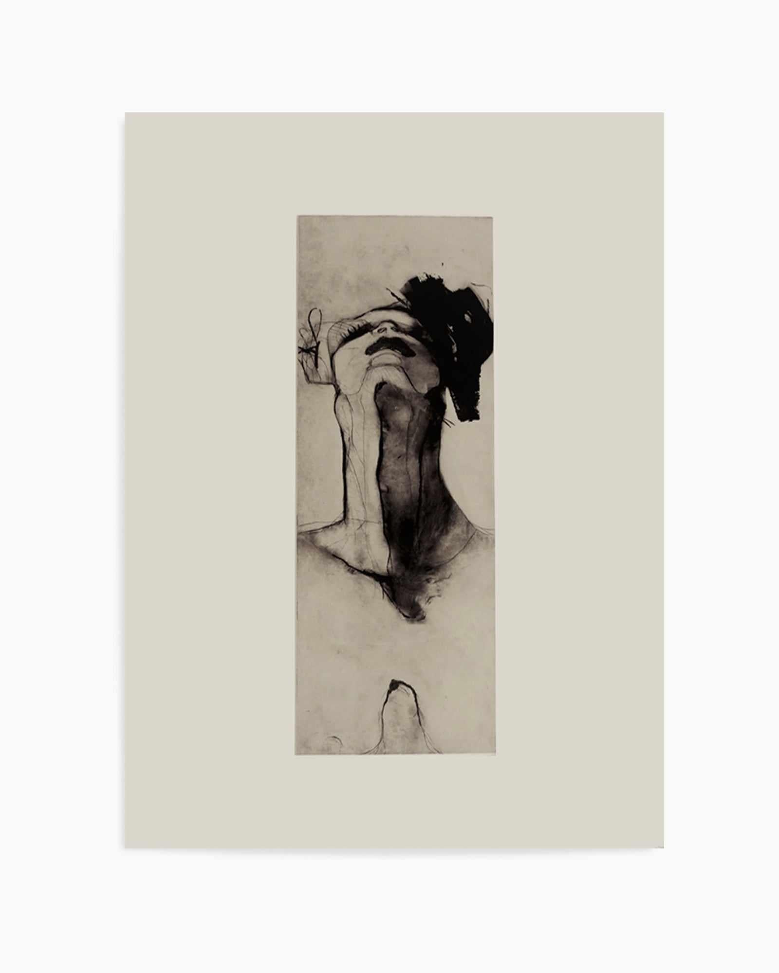 Black and White Expressionist of a Figure by Doris Schmitz | Art Print from Olive et Oriel where you can shop wallpaper and artworks online