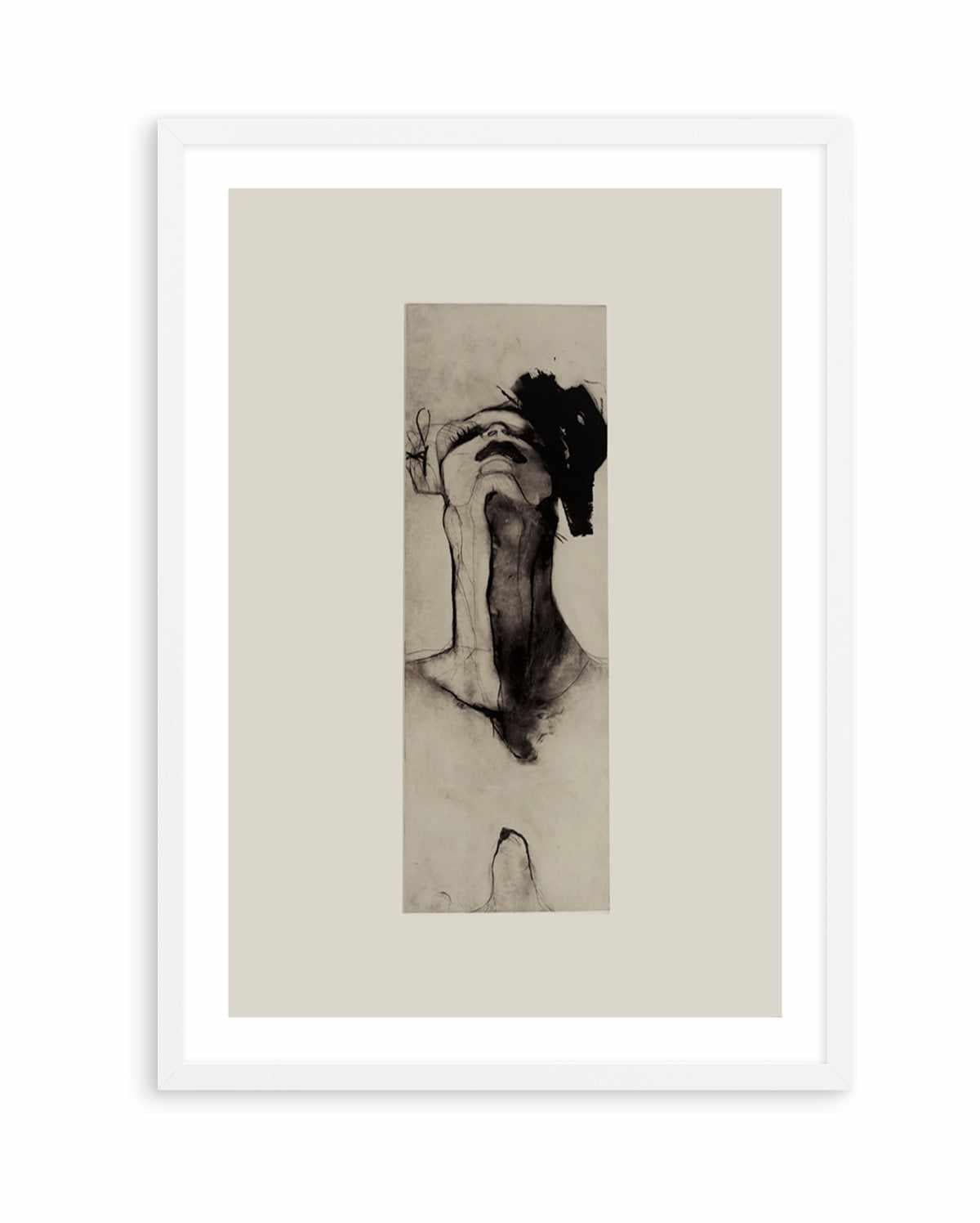 Black and White Expressionist of a Figure by Doris Schmitz | Art Print from Olive et Oriel where you can shop wallpaper and artworks online