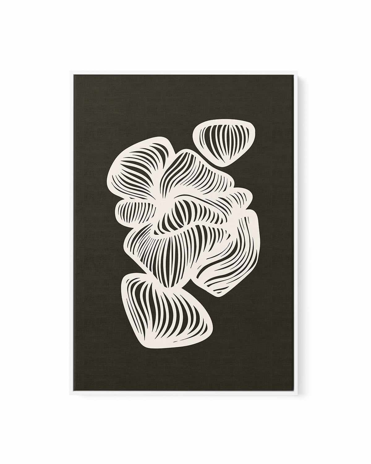 Black and White Shapes by Incado | Framed Canvas Art Print