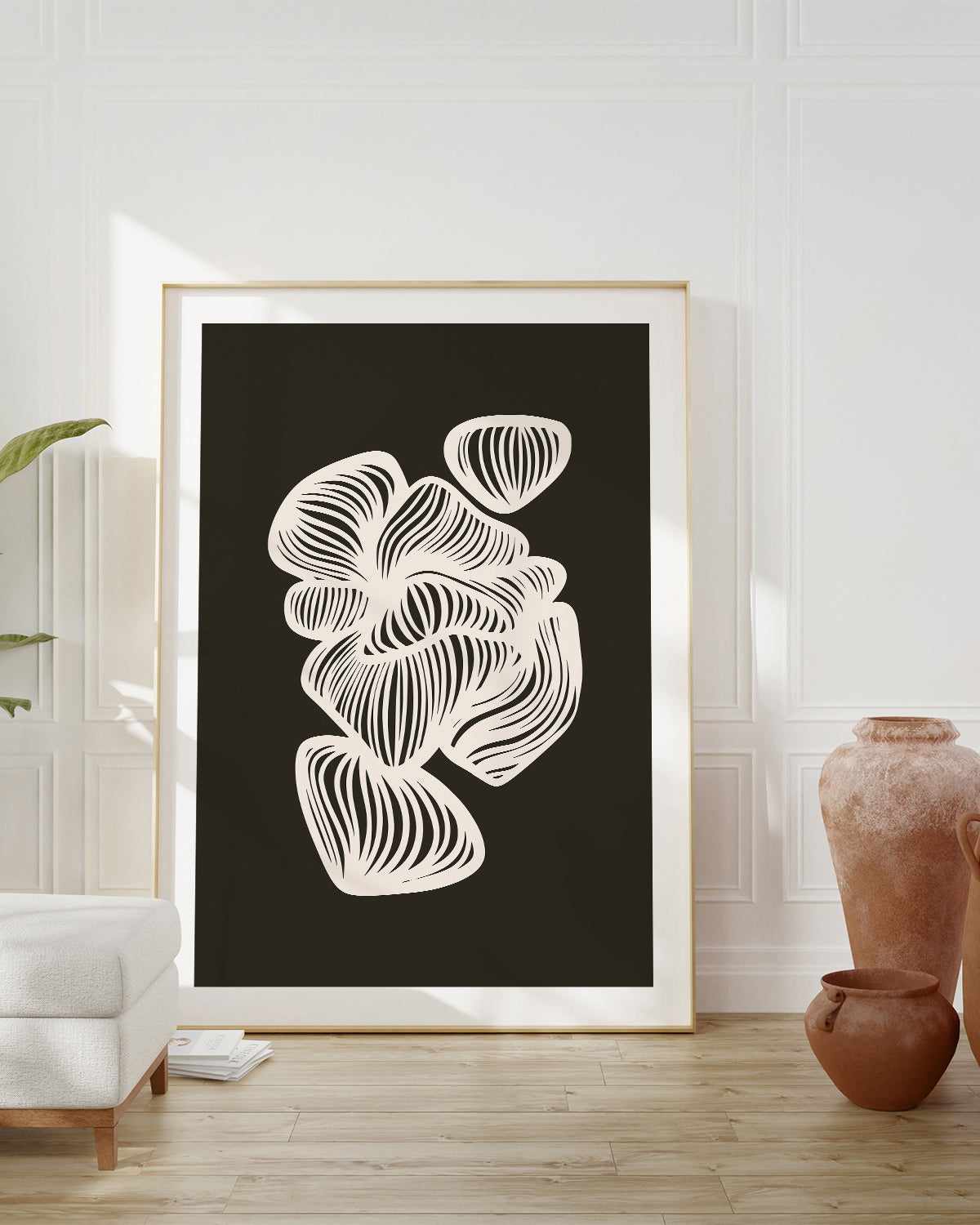 Black and White Shapes by Incado Art Print