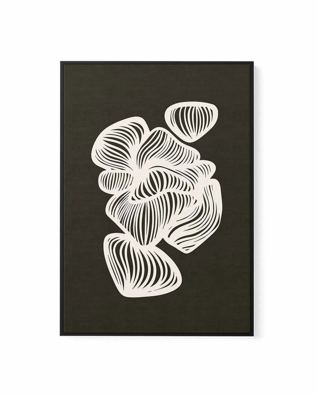 Black and White Shapes by Incado | Framed Canvas Art Print from Olive et Oriel where you can shop wallpaper and artworks online