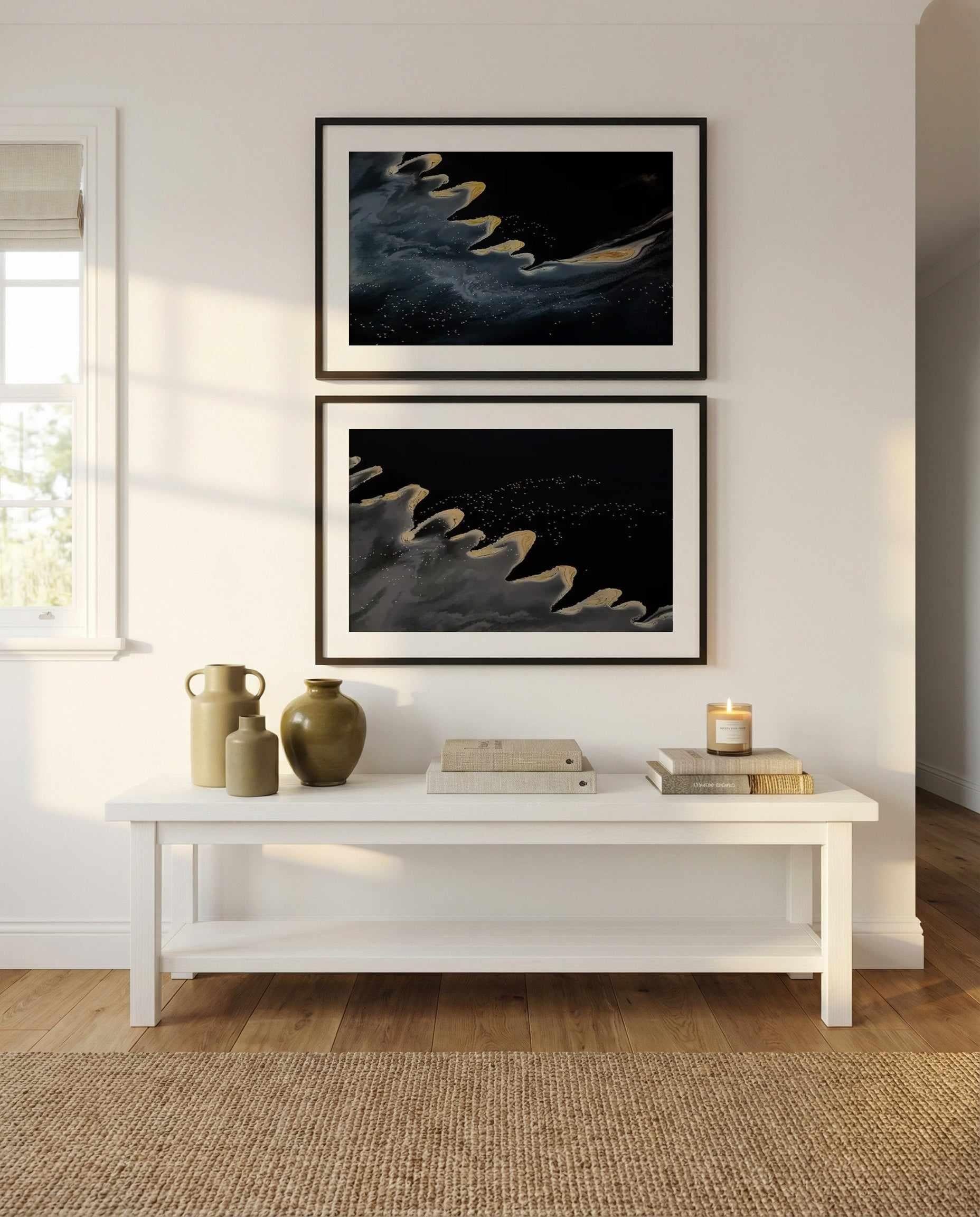 Black Earth I & II by Philip Chang Art Print Set of 2 | Matching Wall Art
