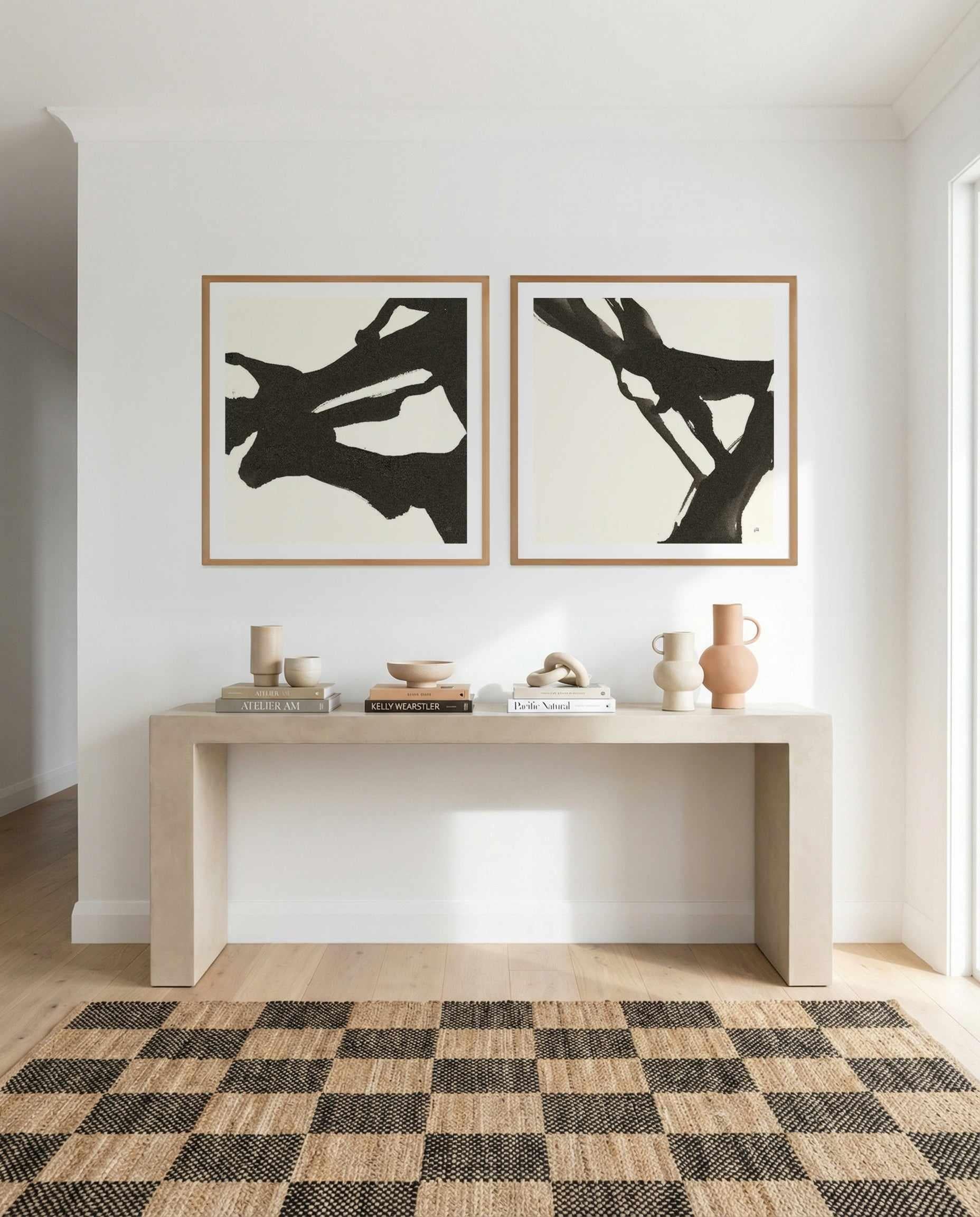 Black Gesture I & II Art Print Set of 2 | Matching Wall Art from Olive et Oriel where you can shop wallpaper and artworks online