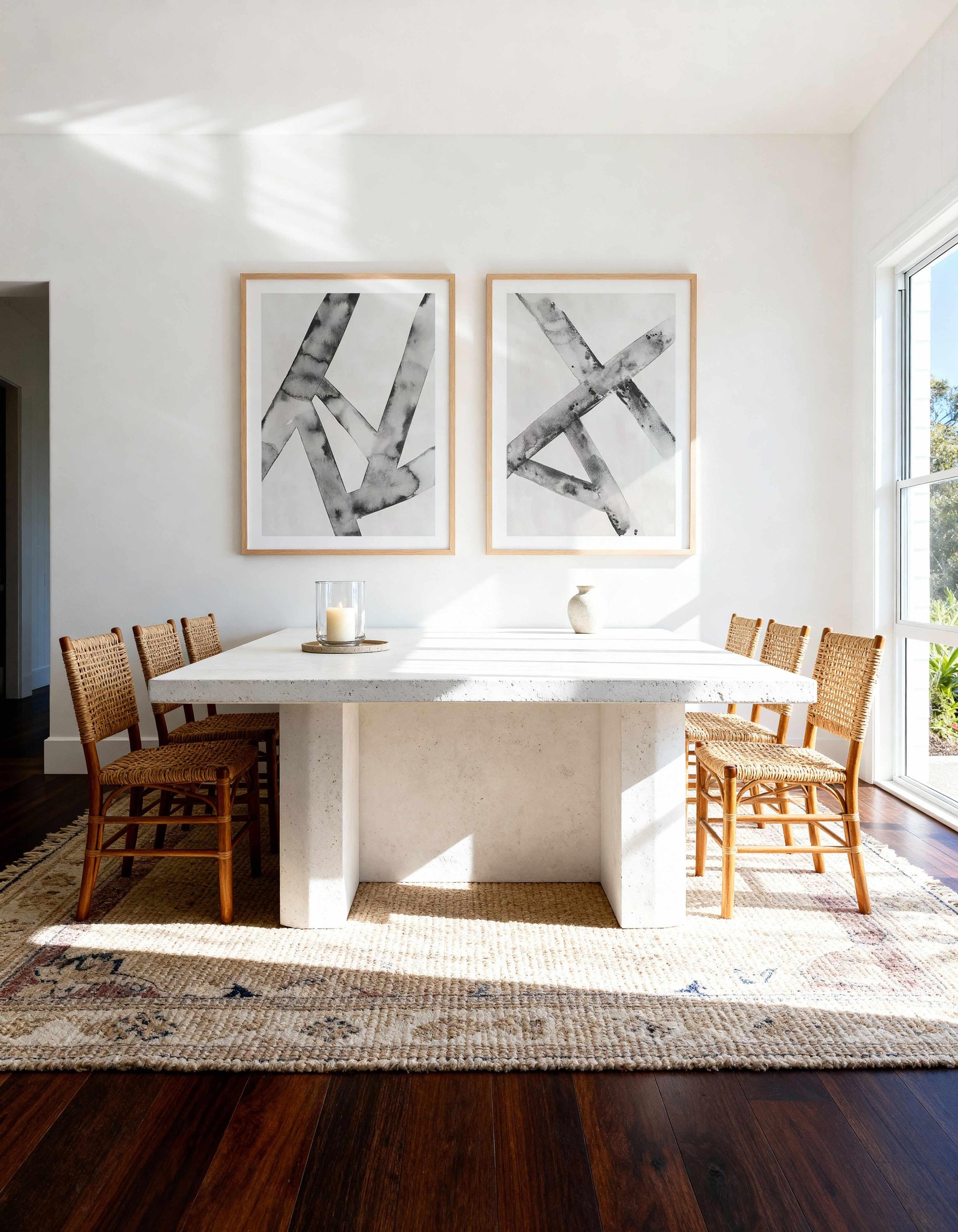 Black Lines II & III Art Print Set of 2 | Matching Wall Art from Olive et Oriel where you can shop wallpaper and artworks online
