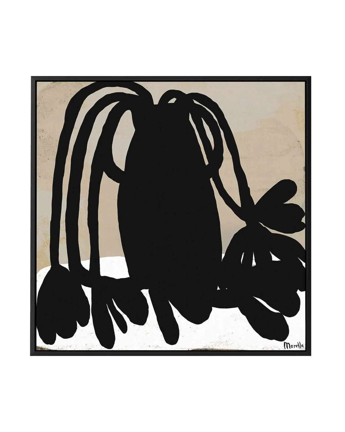 Black Plant by Marco Marella | Framed Canvas Art Print from Olive et Oriel where you can shop wallpaper and artworks online