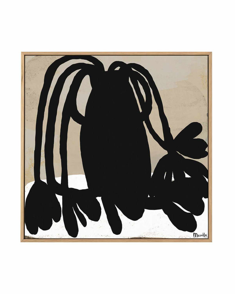 Black Plant by Marco Marella | Framed Canvas Art Print
