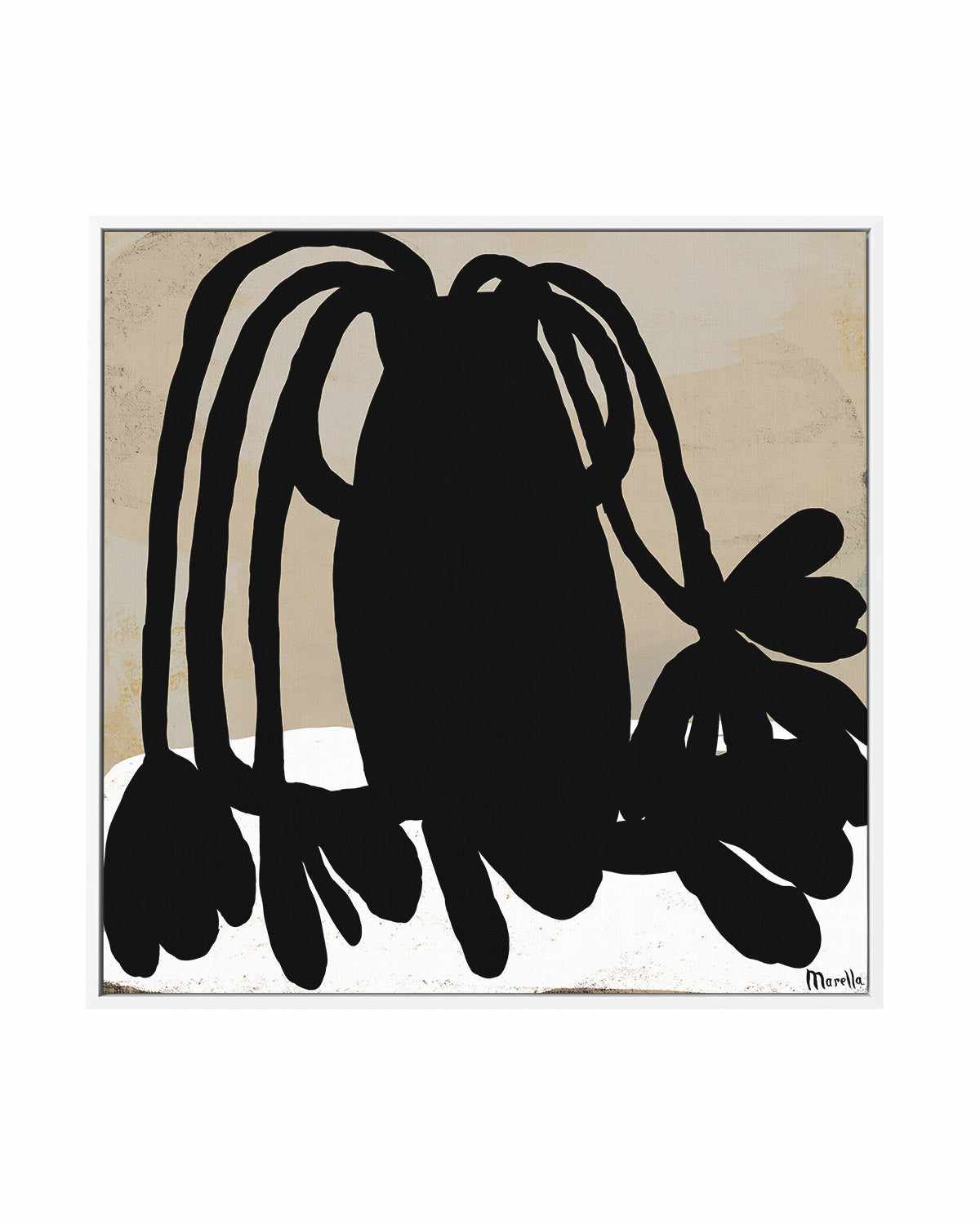 Black Plant by Marco Marella | Framed Canvas Art Print