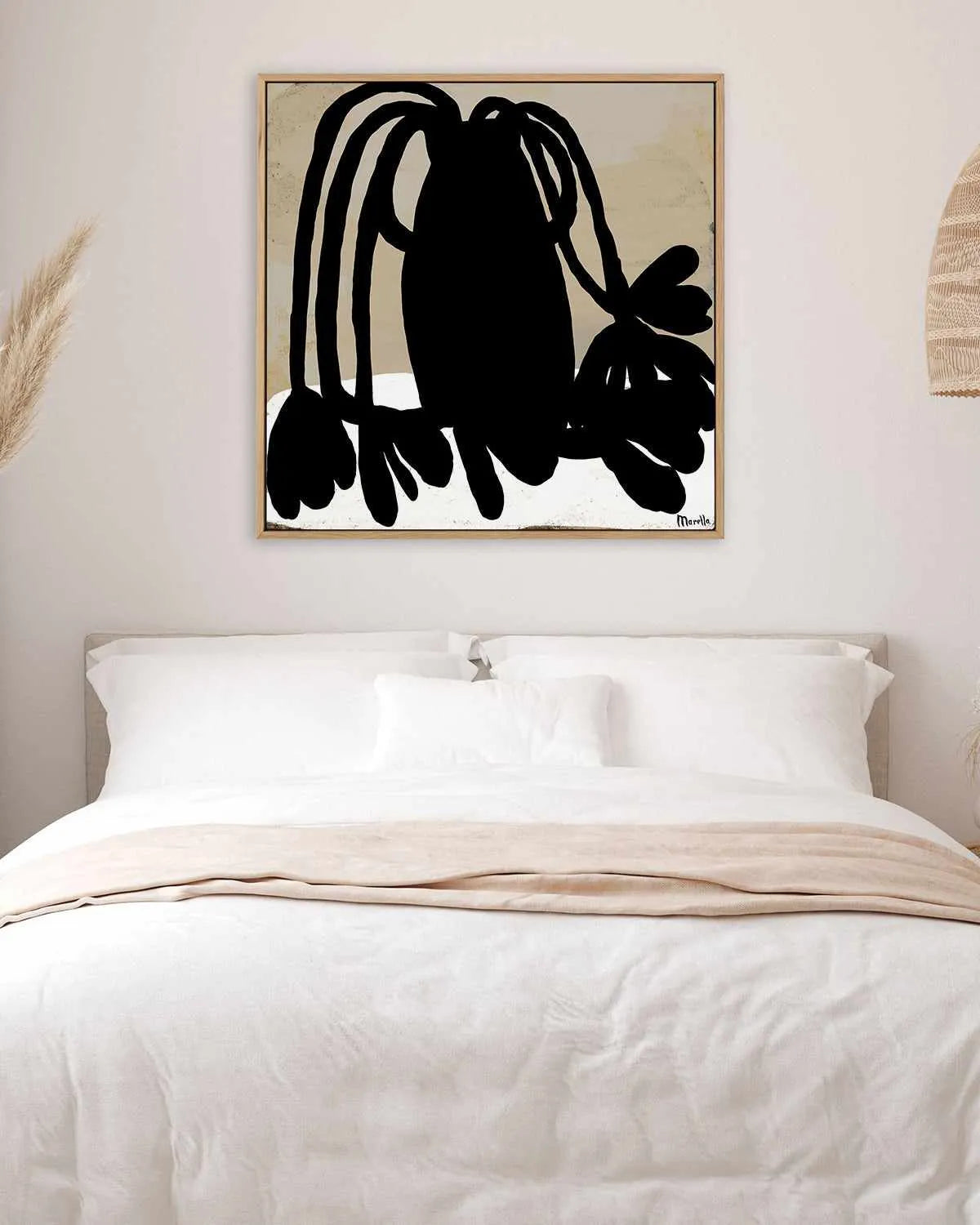 Black Plant by Marco Marella | Framed Canvas Art Print from Olive et Oriel where you can shop wallpaper and artworks online