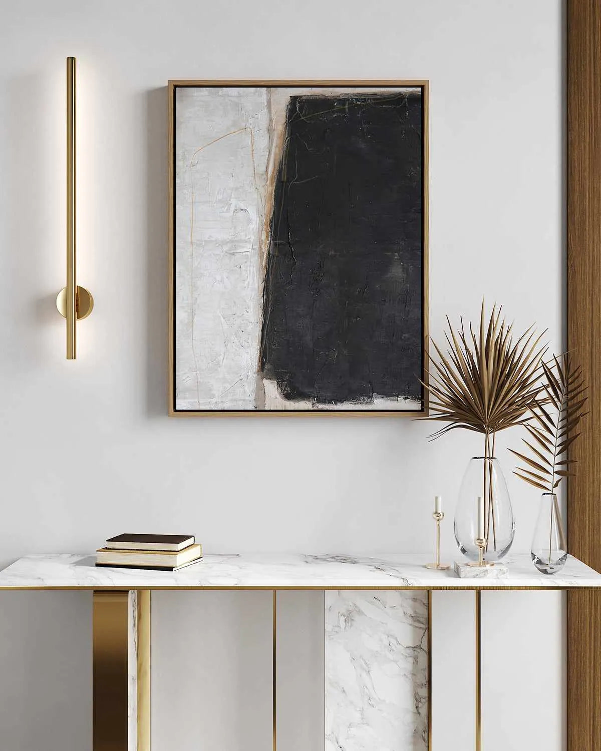 Blackout by Design Fabrikken | Framed Canvas Art Print from Olive et Oriel where you can shop wallpaper and artworks online