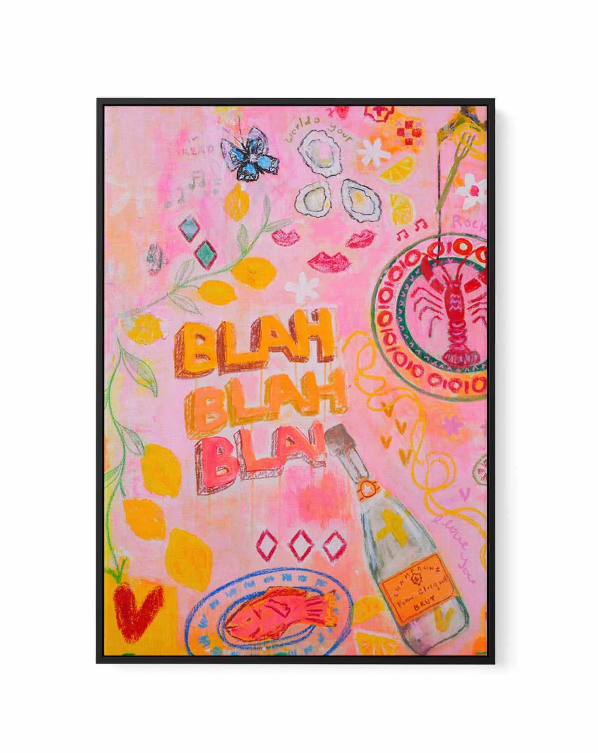 Blah Blah by Jackie Green | Framed Canvas Art Print from Olive et Oriel where you can shop wallpaper and artworks online