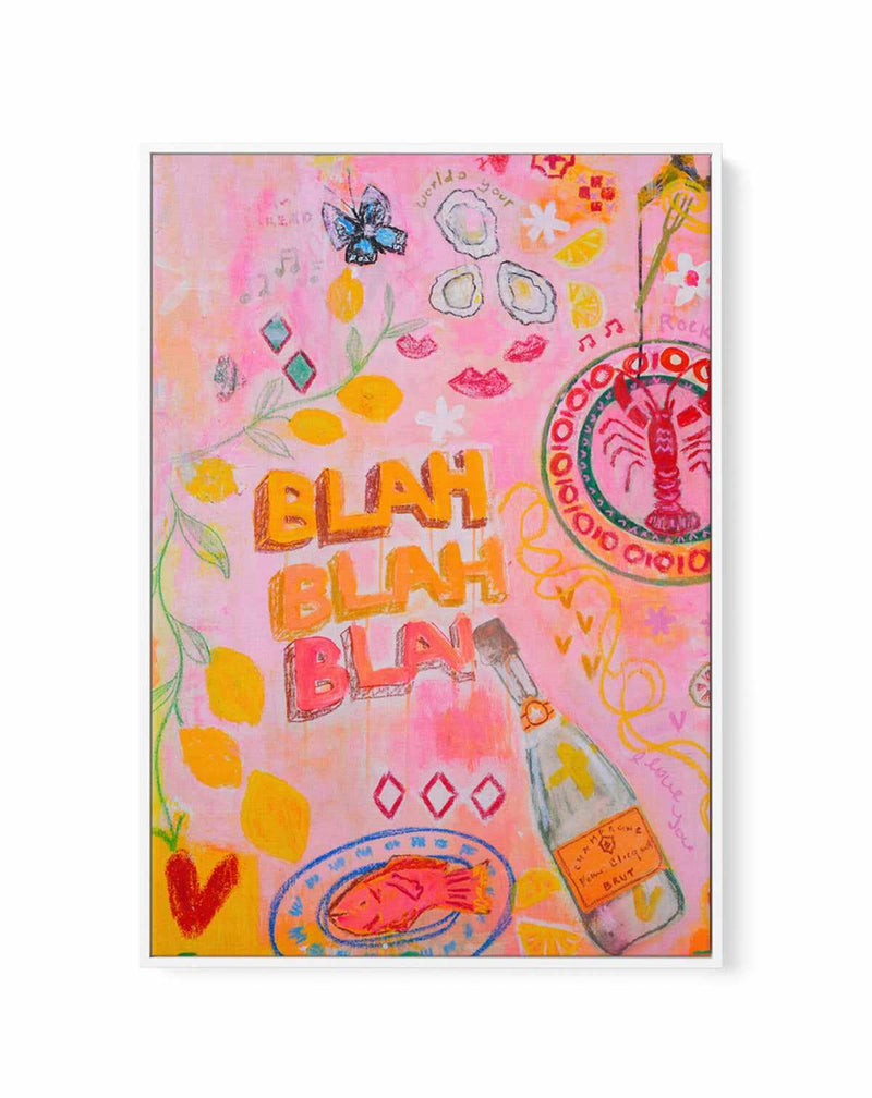 Blah Blah by Jackie Green | Framed Canvas Art Print from Olive et Oriel where you can shop wallpaper and artworks online