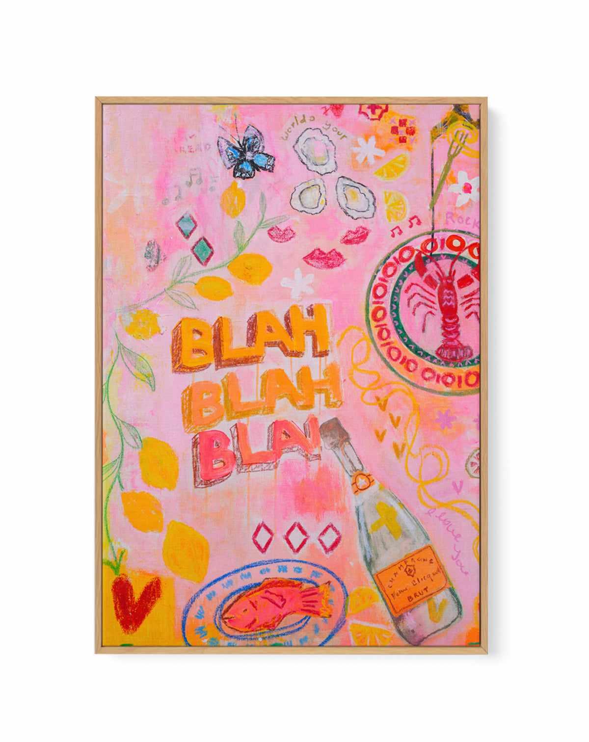 Blah Blah by Jackie Green | Framed Canvas Art Print from Olive et Oriel where you can shop wallpaper and artworks online