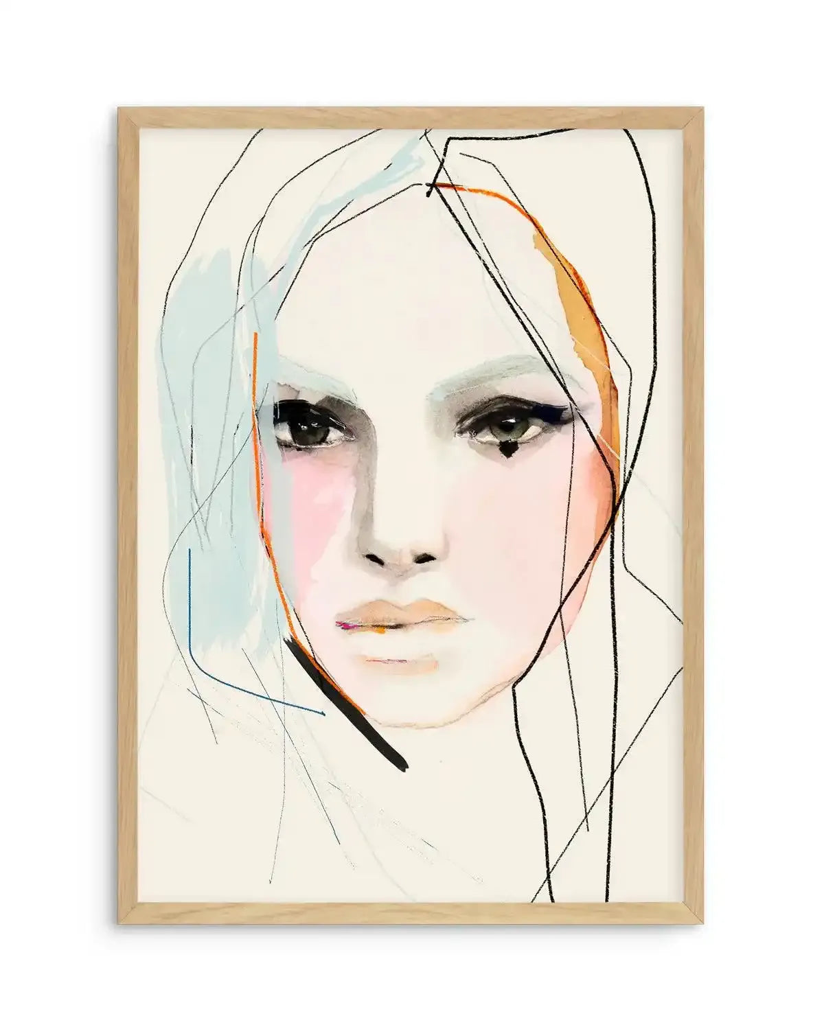 Blanche by Leigh Viner Art Print-PRINT-Olive et Oriel-Leigh Viner-A5 | 5.8" x 8.3" | 14.8 x 21cm-Oak-With White Border-Buy-Australian-Art-Prints-Online-with-Olive-et-Oriel-Your-Artwork-Specialists-Austrailia-Decorate-With-Coastal-Photo-Wall-Art-Prints-From-Our-Beach-House-Artwork-Collection-Fine-Poster-and-Framed-Artwork
