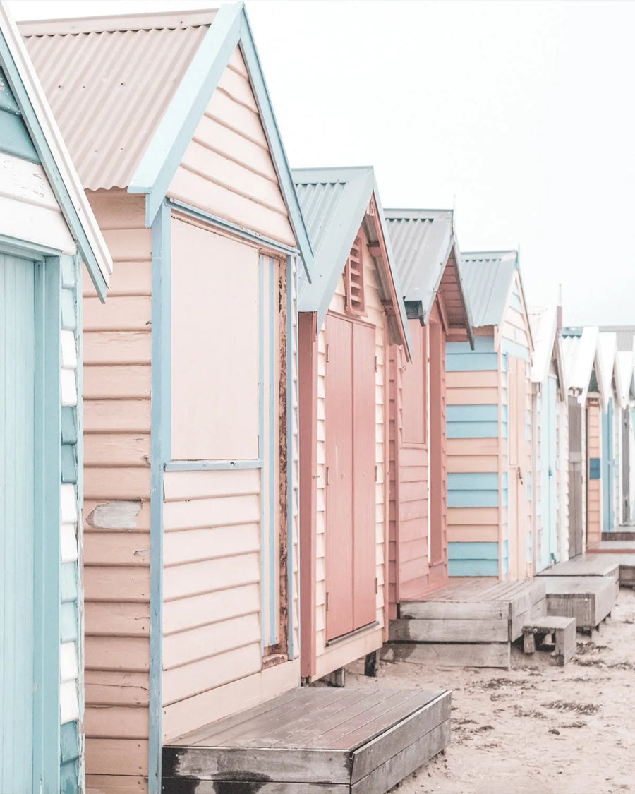 Bleached Brighton Beach | Melbourne Photo Mural Wallpaper from Olive et Oriel where you can shop wallpaper and artworks online