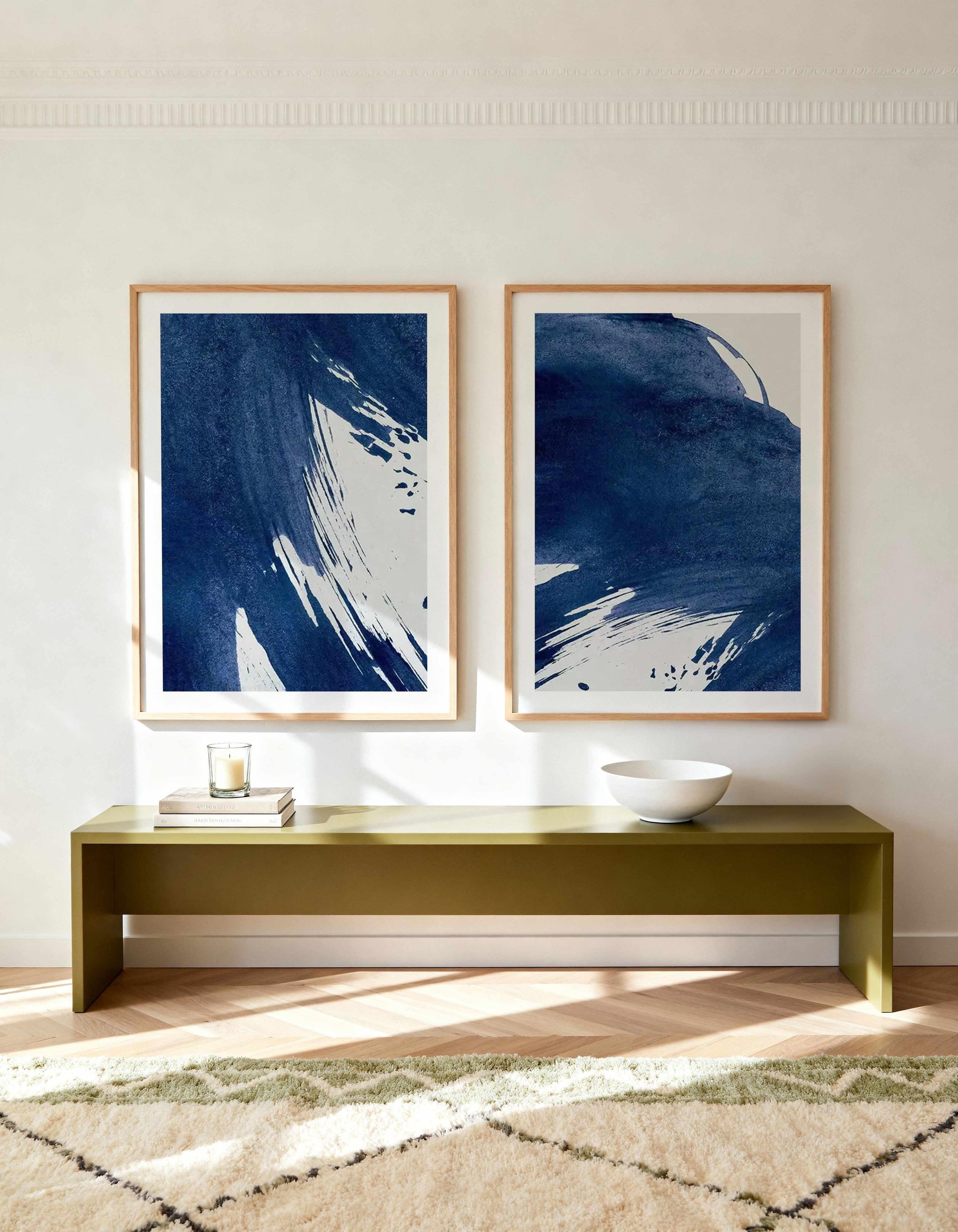 Bleue I & II Art Print Set of 2 | Matching Wall Art from Olive et Oriel where you can shop wallpaper and artworks online