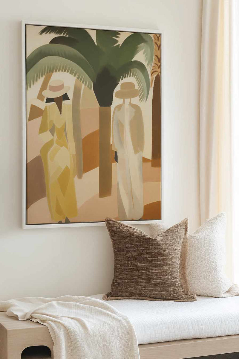 Block Palm I | Framed Canvas Art Print from Olive et Oriel where you can shop wallpaper and artworks online